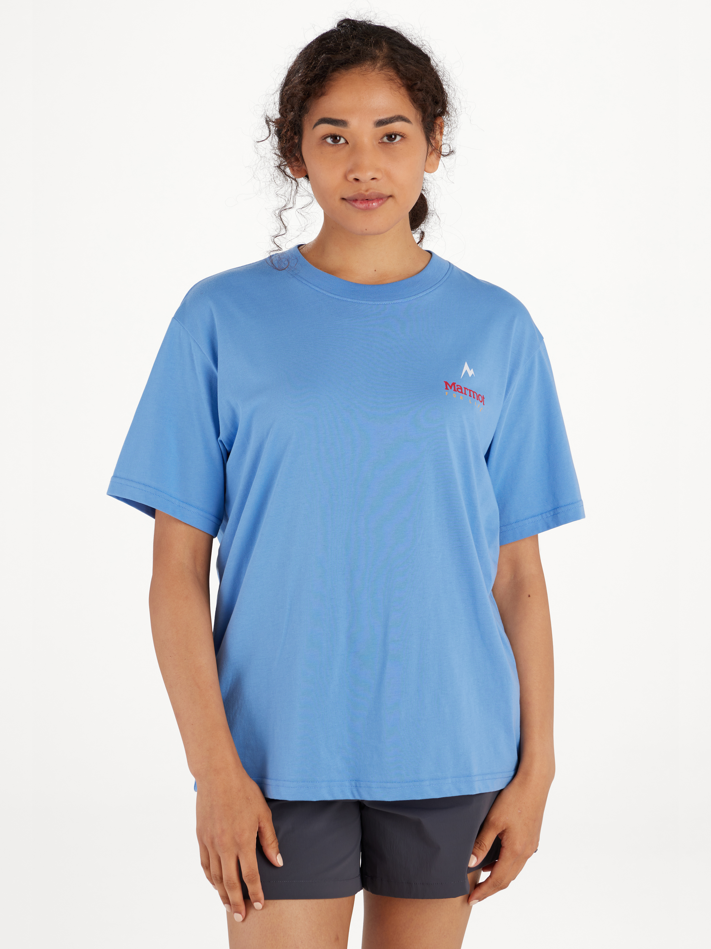 Women's Marmot For Life T-Shirt In Blue Bonnet Size: Large