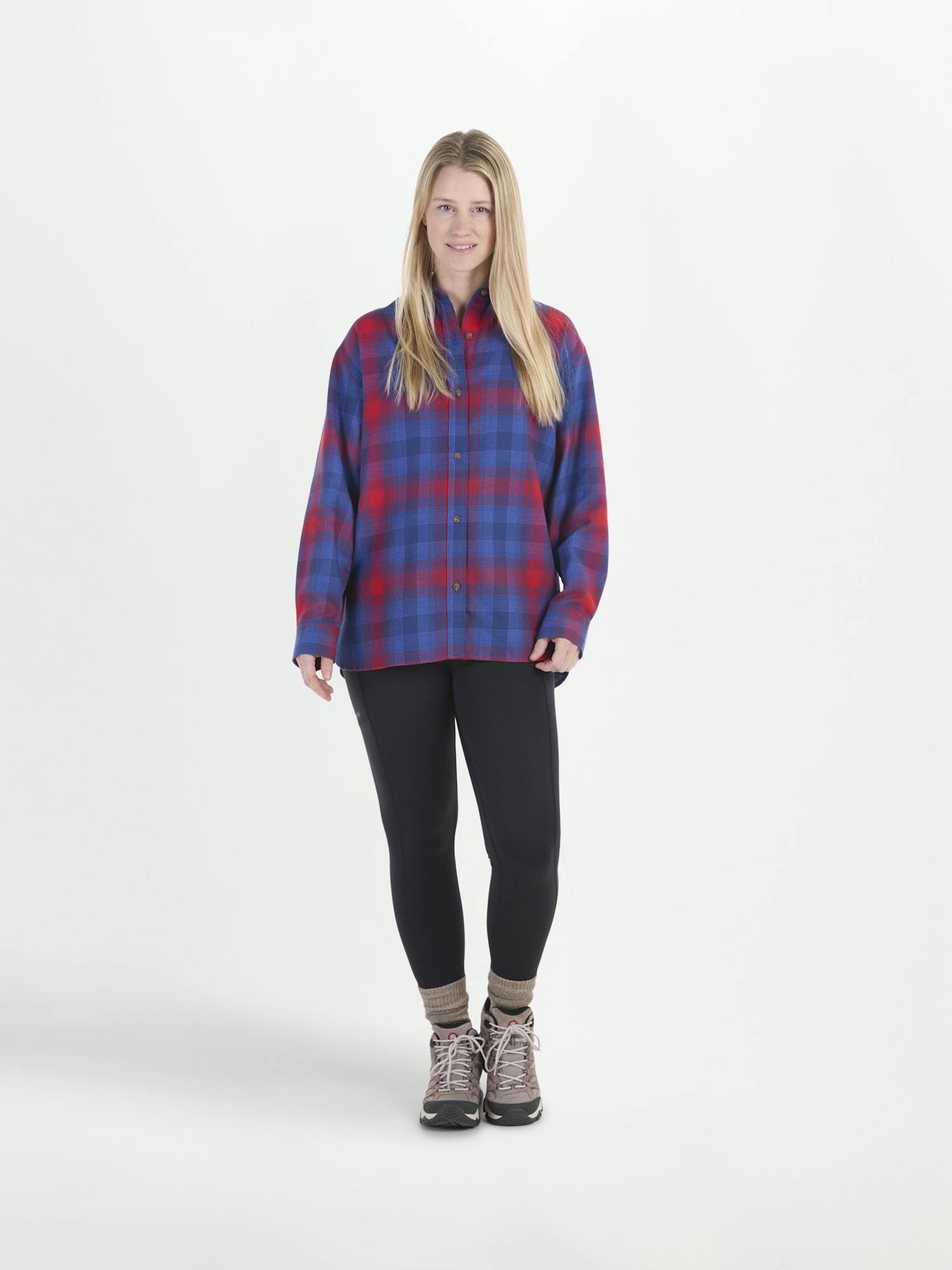 Marmot Women's Fairfax Lightweight Relaxed Flannel Shirt In Team Red Size: XL