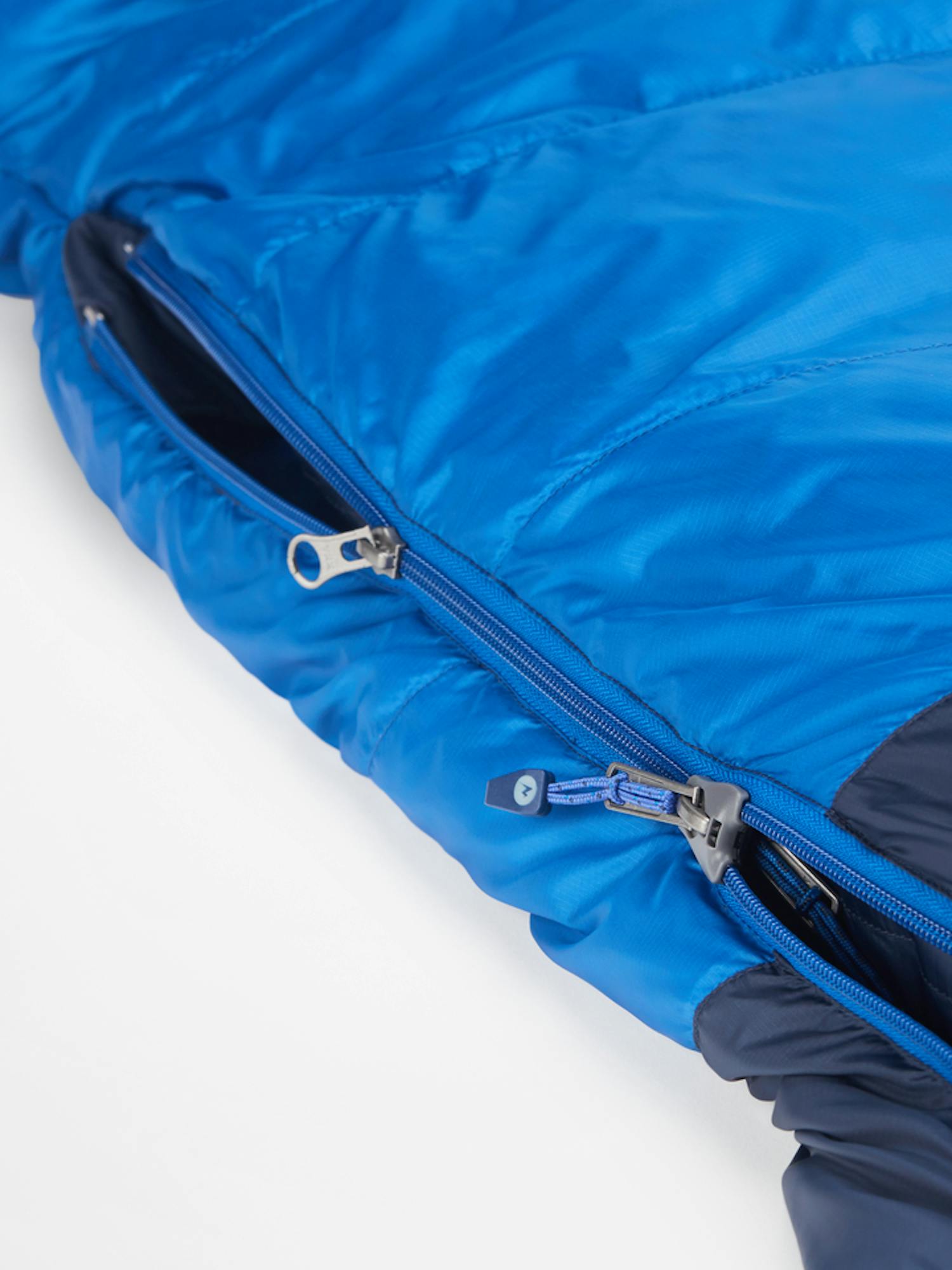 Marmot Helium 15° Sleeping Bag - Short In Arctic Navy/Dark Azure Size: Left Zipper