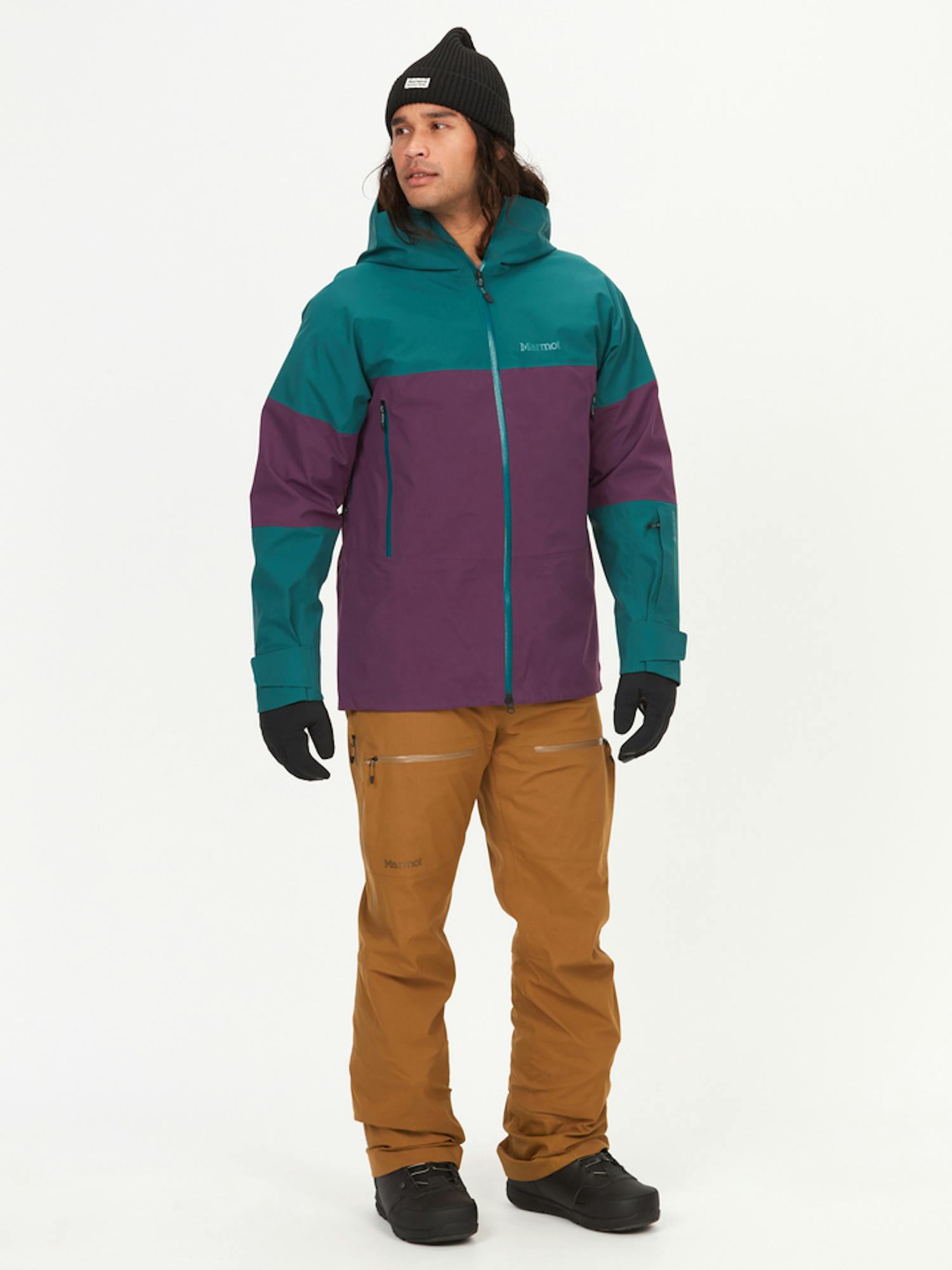 Marmot Men's GORE-TEX® Orion Jacket In Dark Jungle/Purple Fig Size: Large