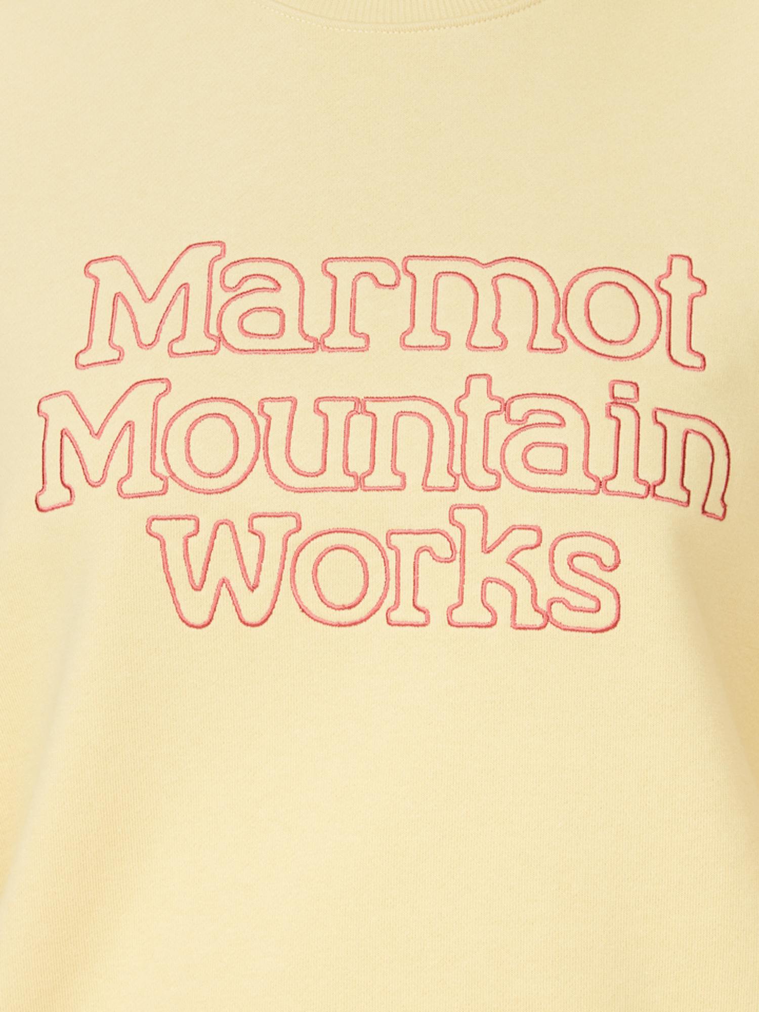 Women's Marmot Mountain Works Boxy Crewneck Sweatshirt In Wheat Size: XS