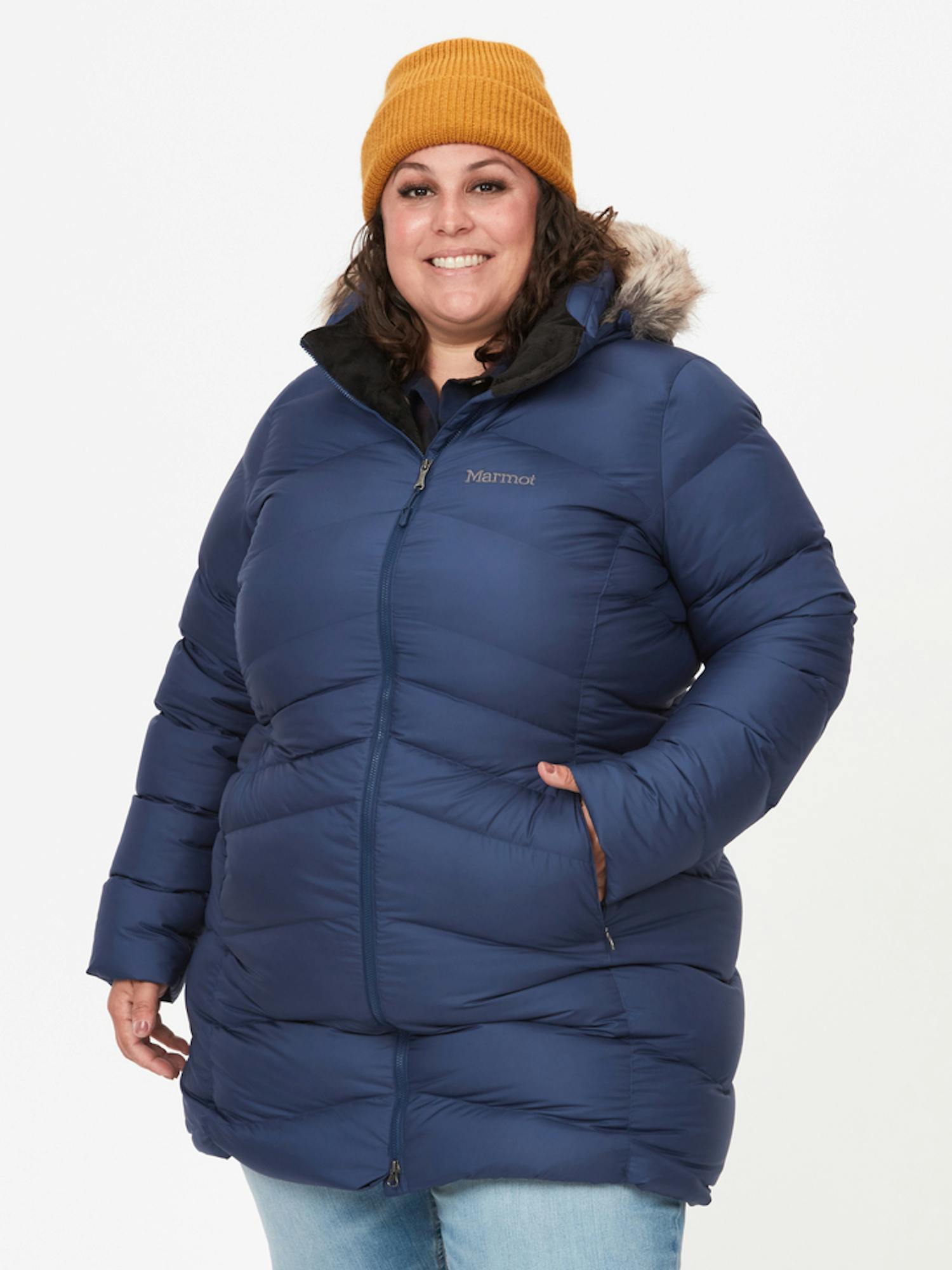 Marmot Women's Montreal Coat Plus (2023) In Arctic Navy Size: 2X