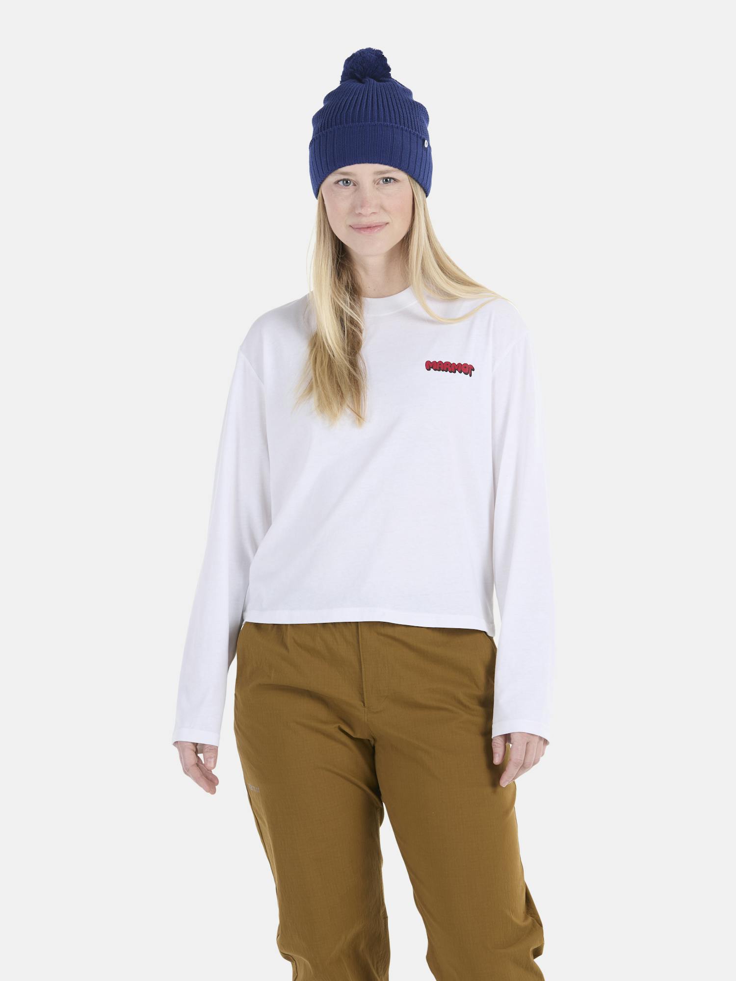 Marmot Women's Downhill Marty Boxy Long-Sleeve T-Shirt Jacket In White Size: Large