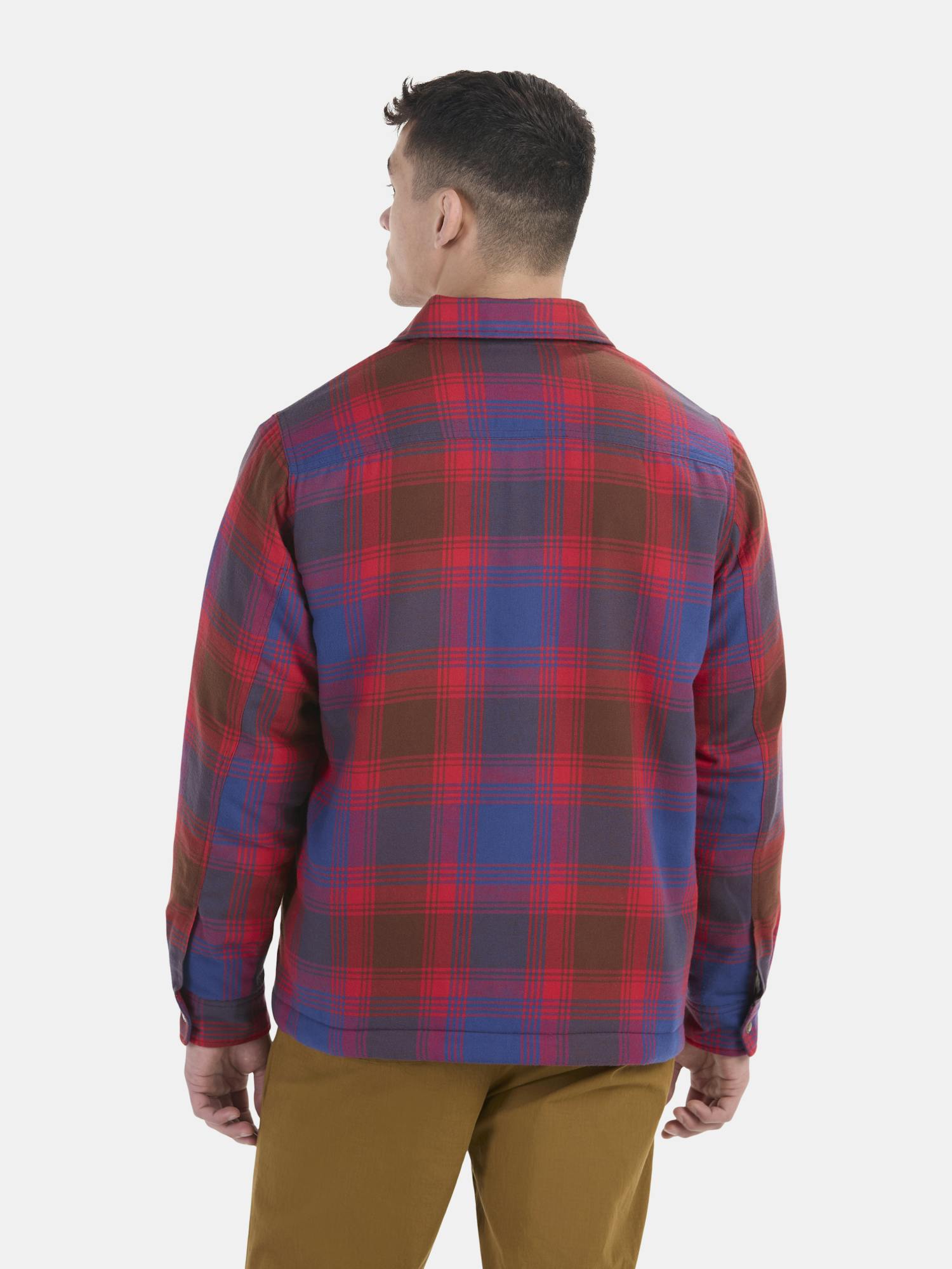 Marmot Men’s Ridgefield Heavyweight Sherpa-Lined Flannel Shirt Jacket In Team Red Size: 2XL