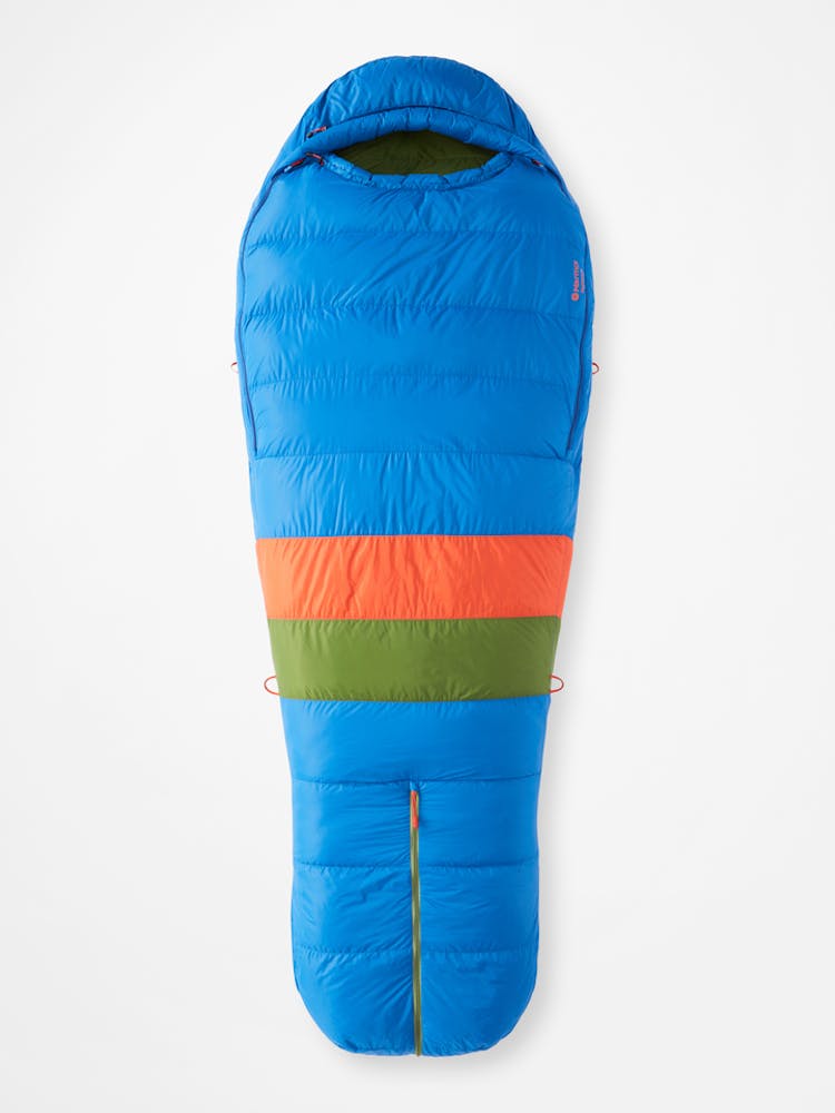 Marmot Men's Sawtooth 15° Sleeping Bag - Extra Wide In Dark Azure/Foliage Size: Dual Zipper