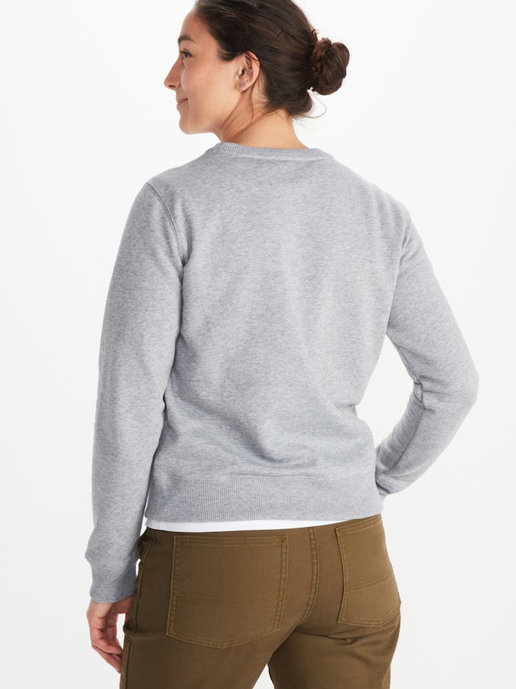 Marmot Women's Montane Crew Sweatshirt In Grey Heather Size: Medium