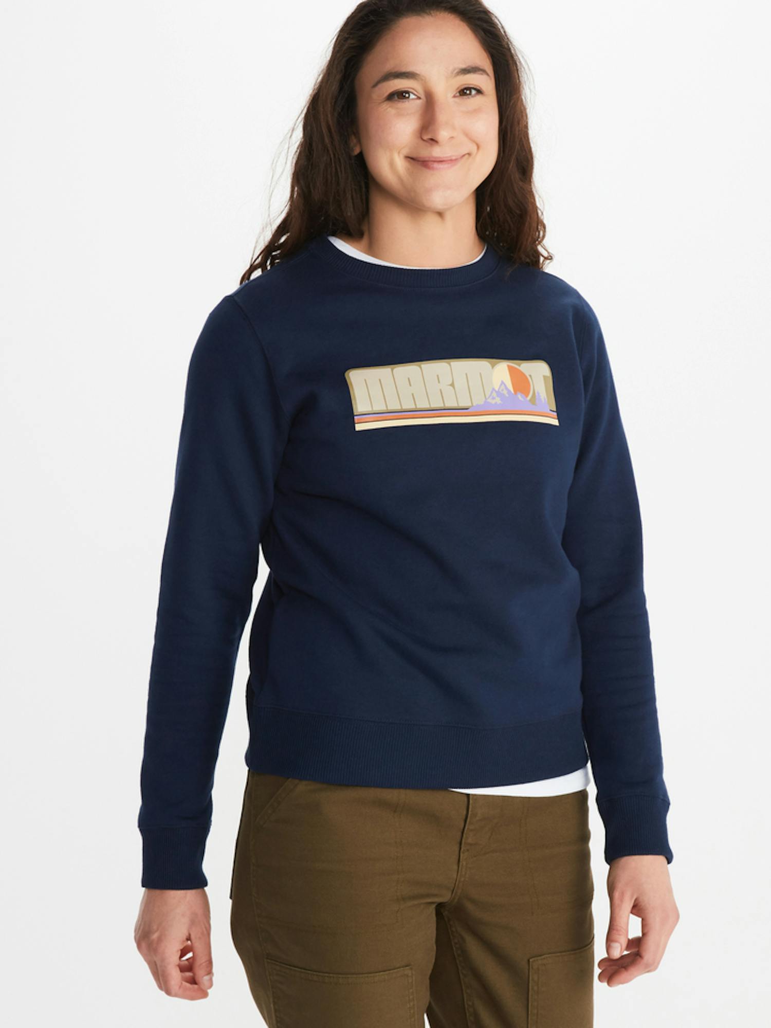 Marmot Women's Montane Crew Sweatshirt In Arctic Navy Size: XL