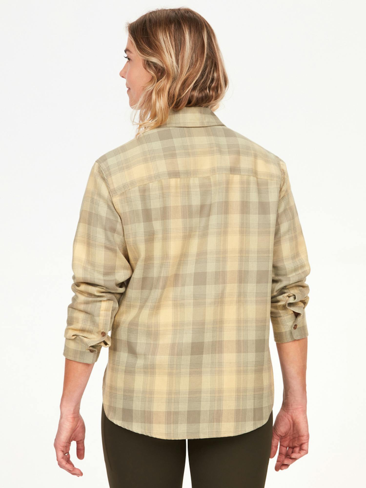 Marmot Women's Fairfax Lightweight Boyfriend Flannel Shirt In Wheat Size: XL