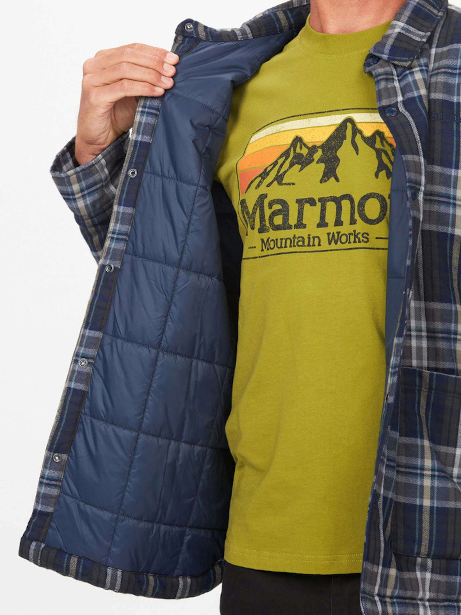 Marmot Men's Lanigan Flannel Chore Coat In Arctic Navy Size: 2XL