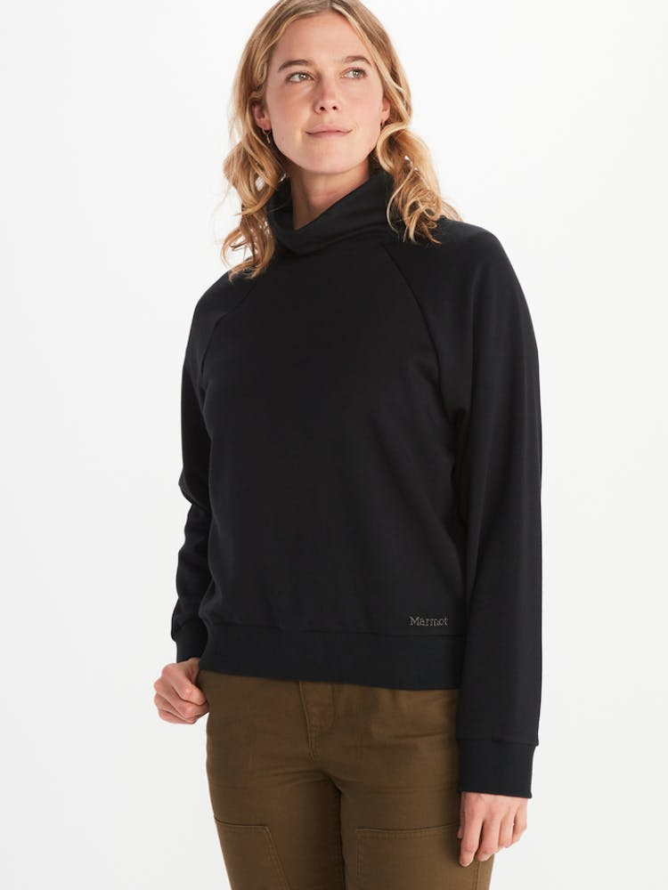 Marmot Women's Rowan Funnel Neck Hoody In Black Size: XS