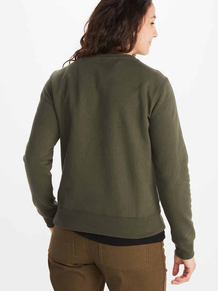 Marmot Women's Montane Crew Sweatshirt In Nori Size: XL