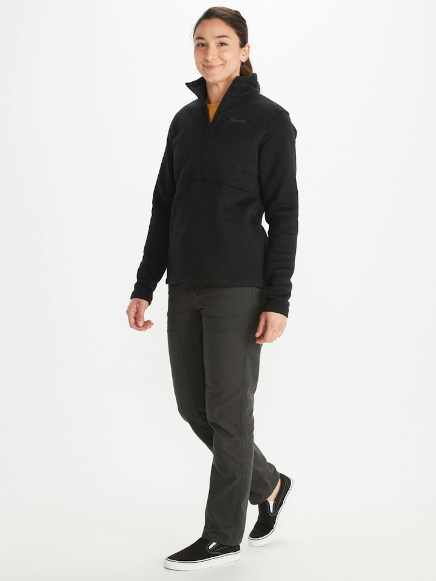 Marmot Women's Drop Line 1/2-Zip Jacket In Black Size: Large