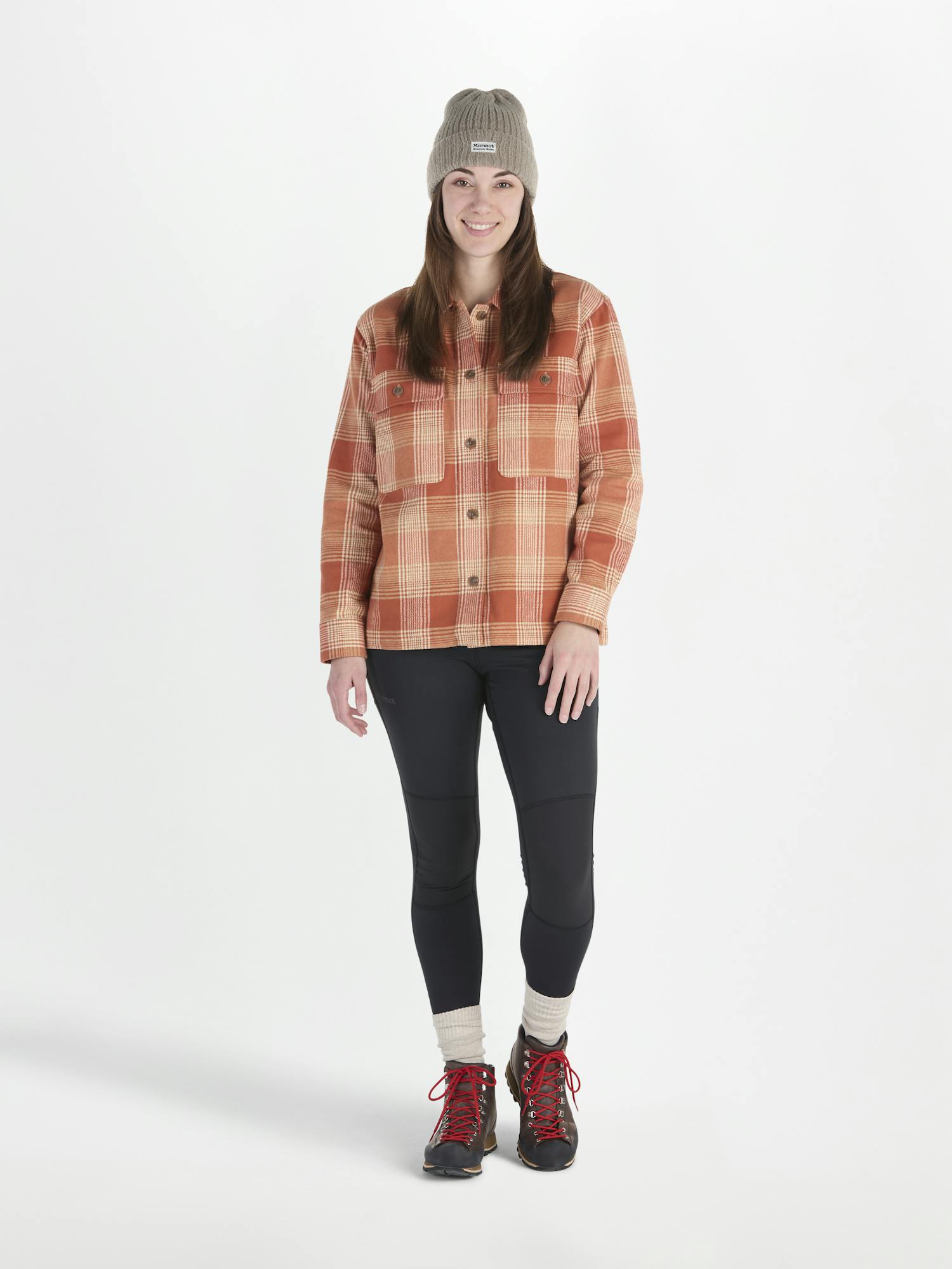 Marmot Women's Incline Heavyweight Flannel Overshirt In Auburn Size: XL