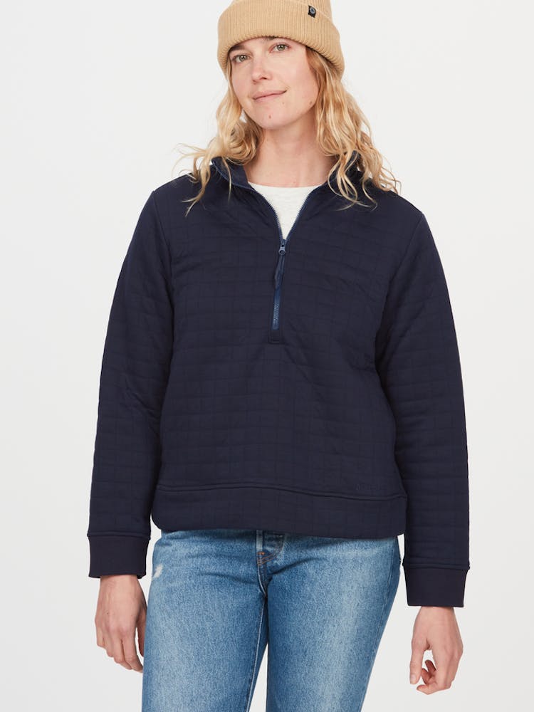 Marmot Women's Roice 1/2 Zip Shirt In Arctic Navy Size: Large