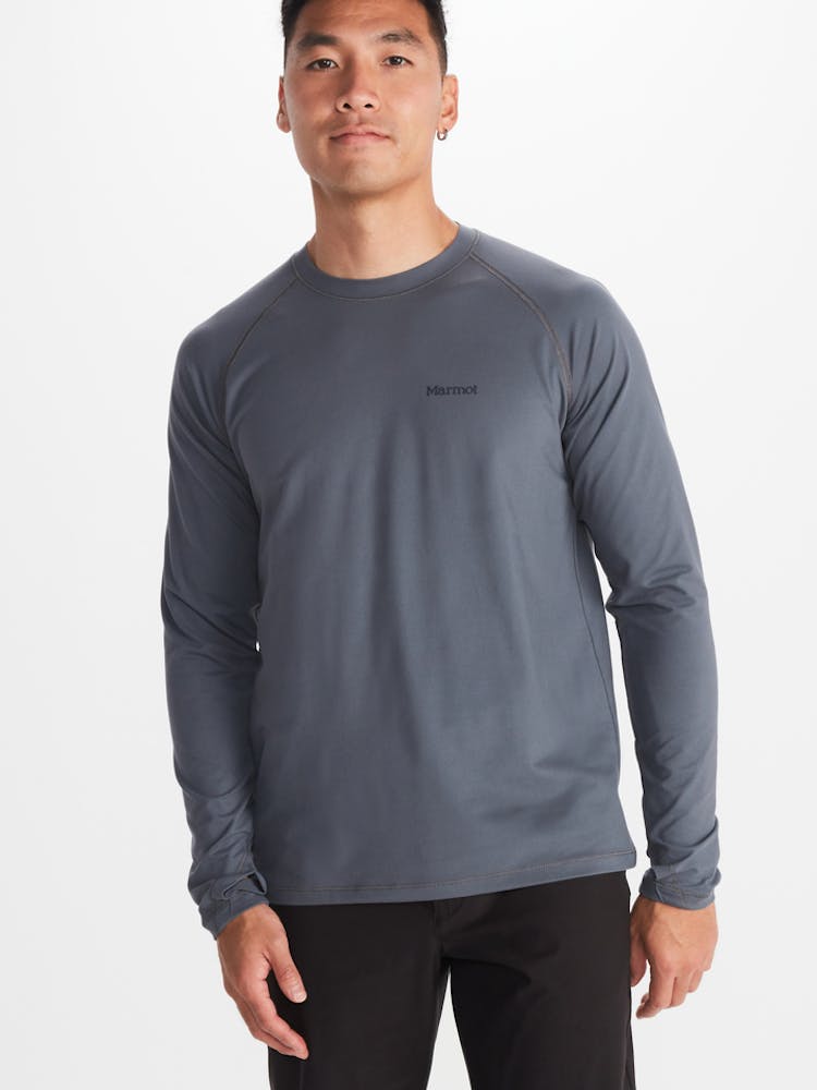 Marmot Men's Windridge UPF 50 Long-Sleeve T-Shirt In Steel Onyx Size: Small