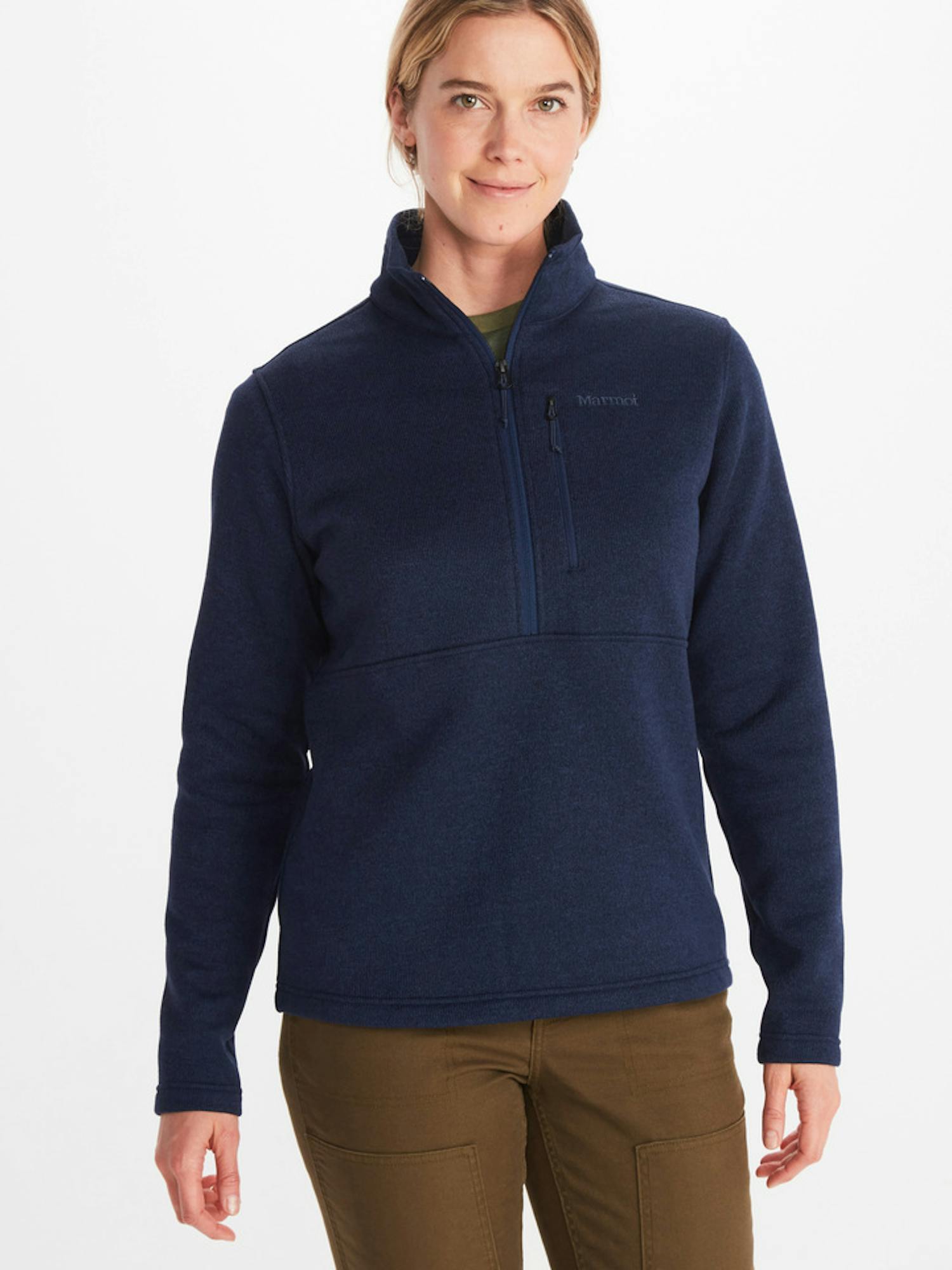 Marmot Women's Drop Line 1/2-Zip Jacket In Arctic Navy Size: Large