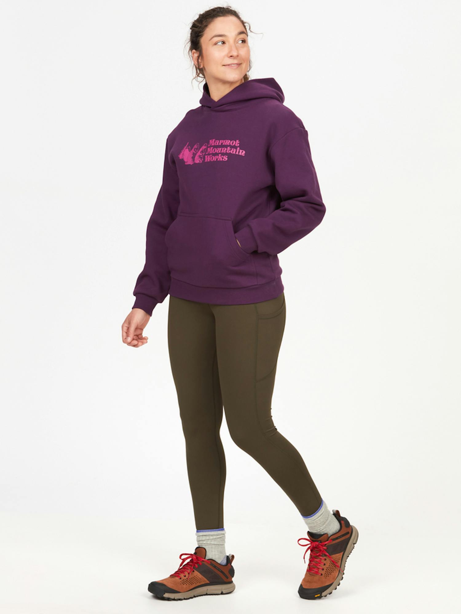 Women's Marmot Mountain Works Hoody In Purple Fig Size: XS