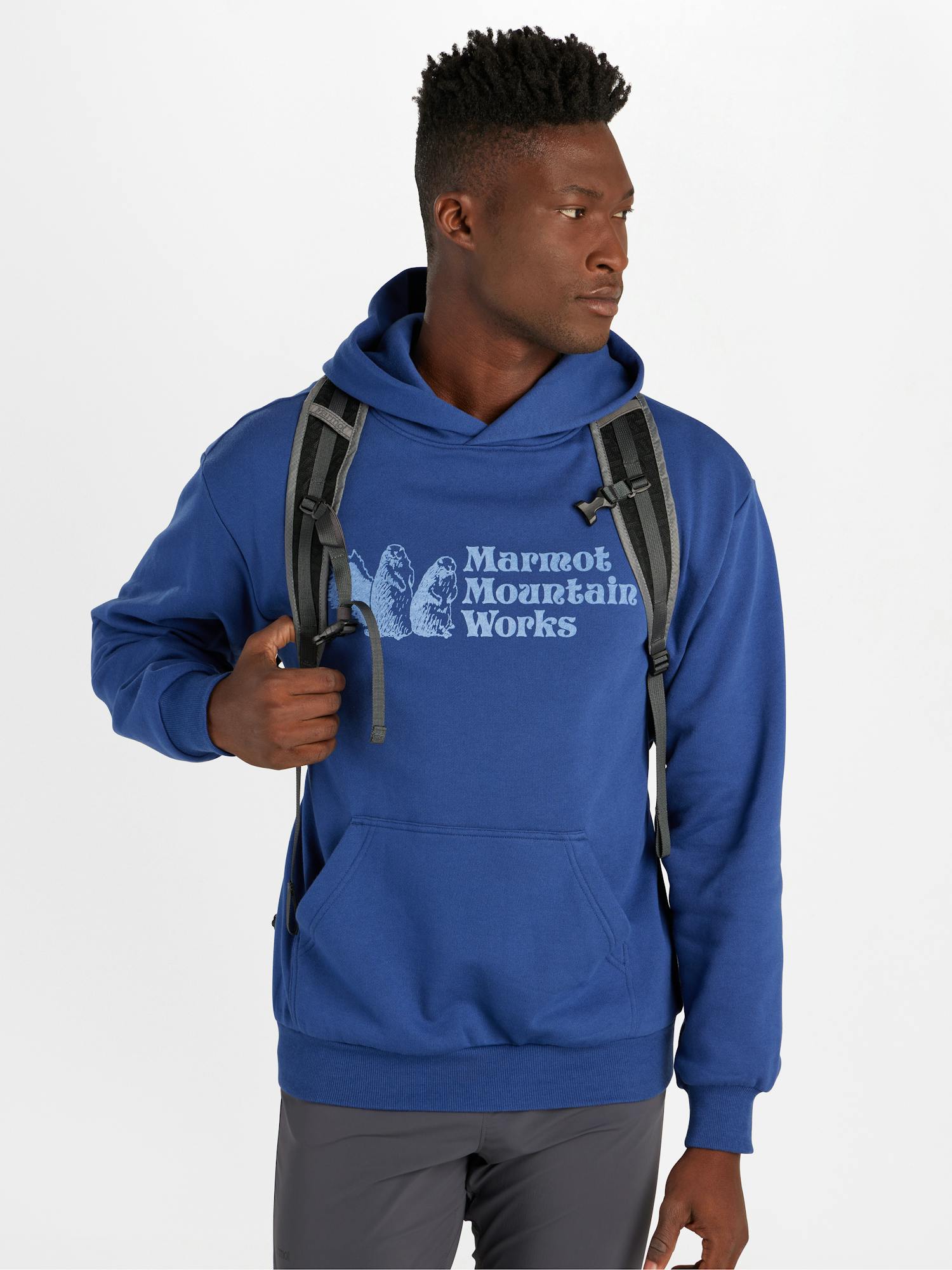 Men's Marmot Mountain Works Hoody In Twilight Blue Size: XL