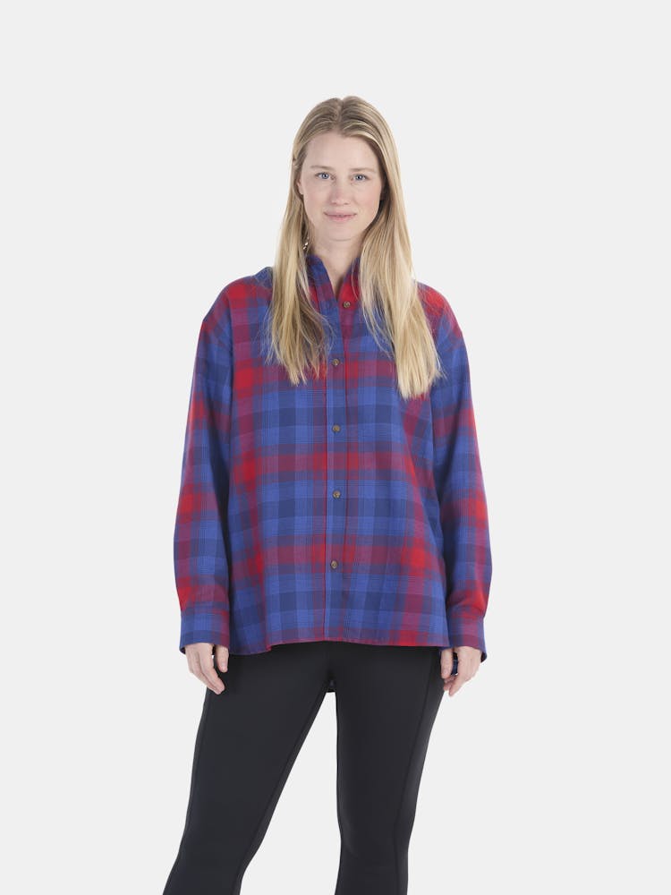 Marmot Women's Fairfax Lightweight Relaxed Flannel Shirt In Team Red Size: XL