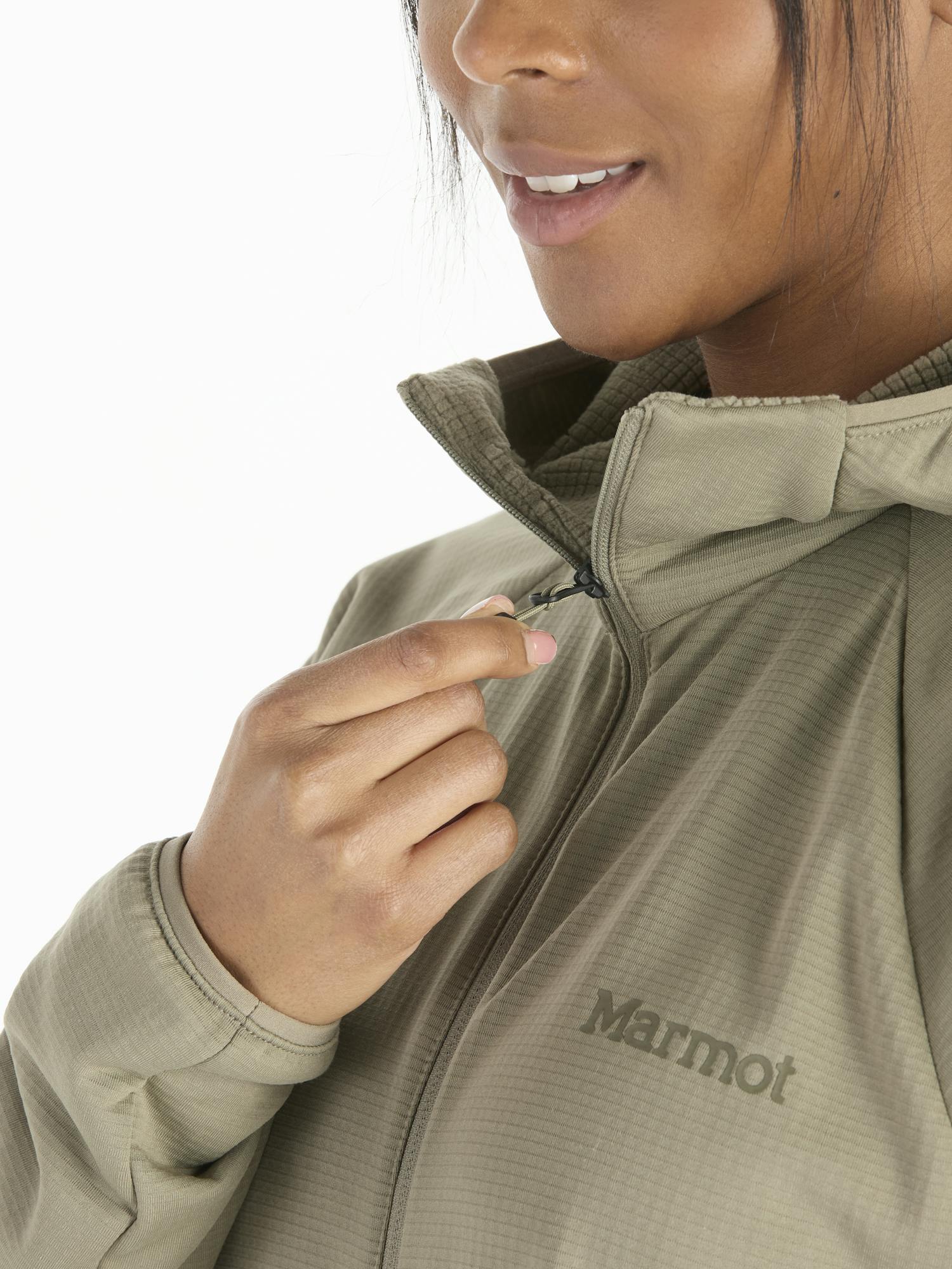 Marmot Women's Leconte Full-Zip Fleece Hoody In Vetiver Size: XS