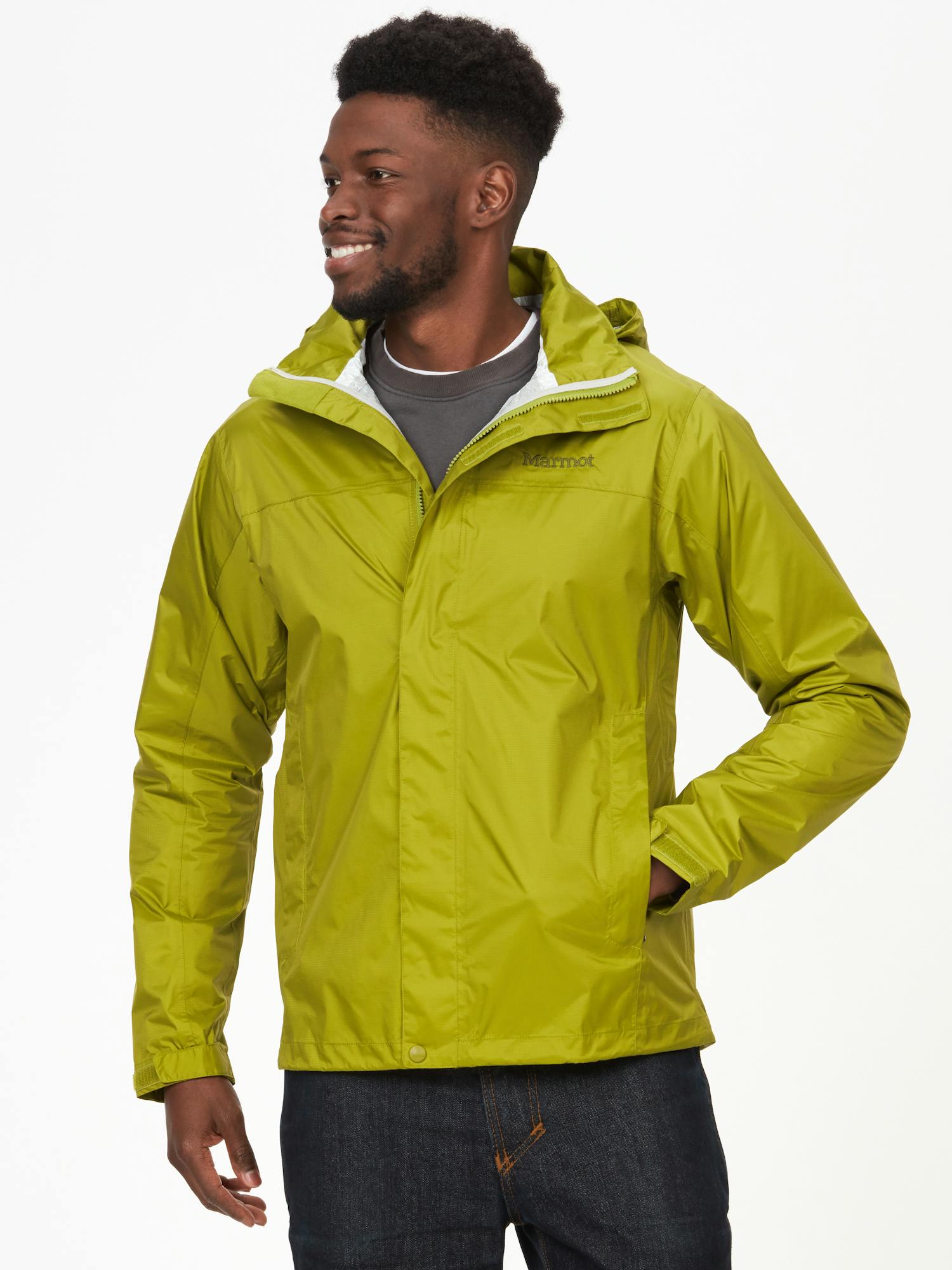 Marmot Men's PreCip® Eco Rain Jacket In Cilantro Size: Medium