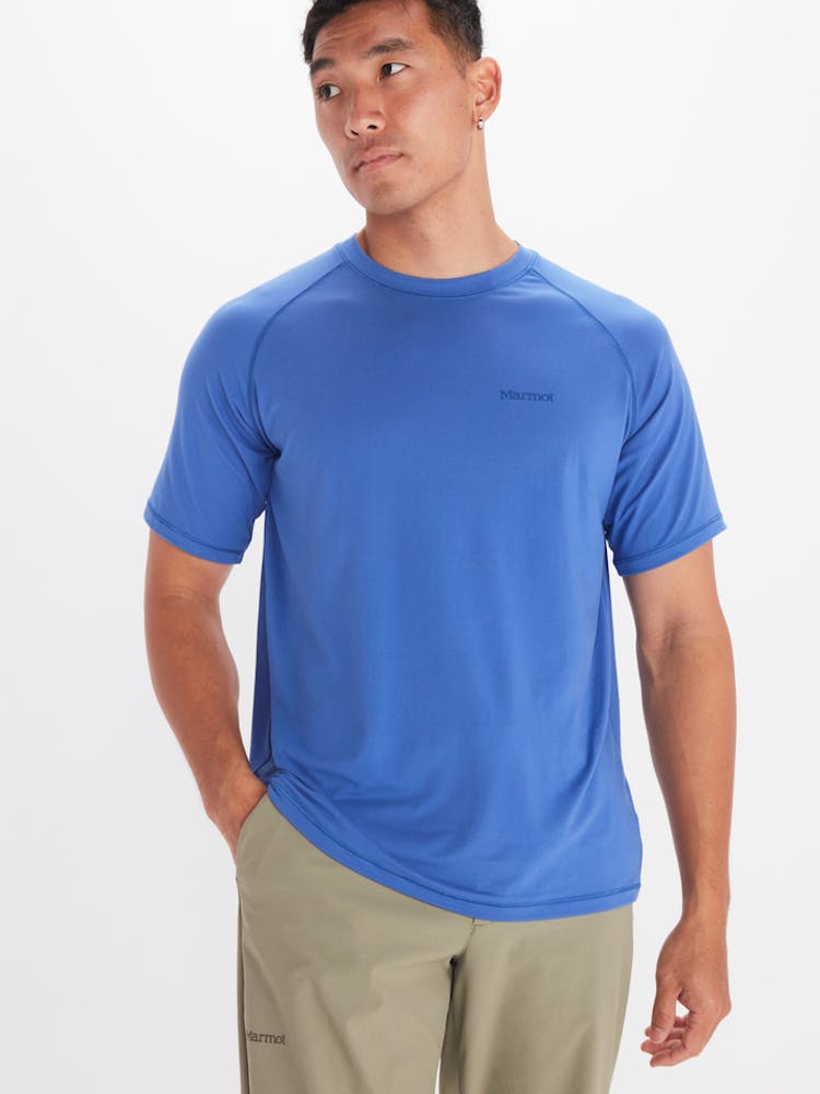 Marmot Men's Windridge UPF 50 Short-Sleeve T Shirt In Trail Blue Size: 2XL