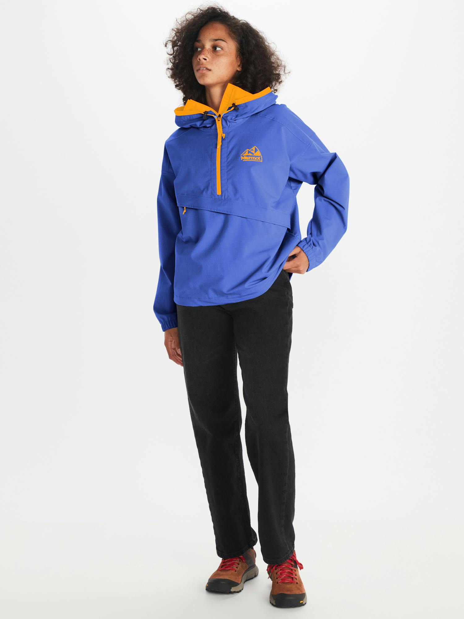 Marmot Women's '96 Active Anorak Jacket In Trail Blue/Golden Sun Size: Small