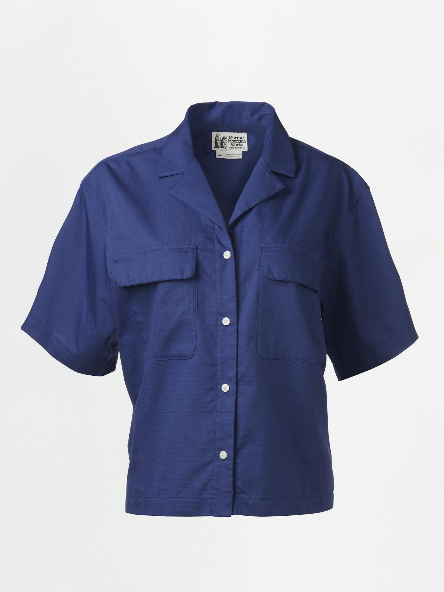 Marmot Women's Muir Camp Collar Short Sleeve Shirt In Twilight Blue Size: Small