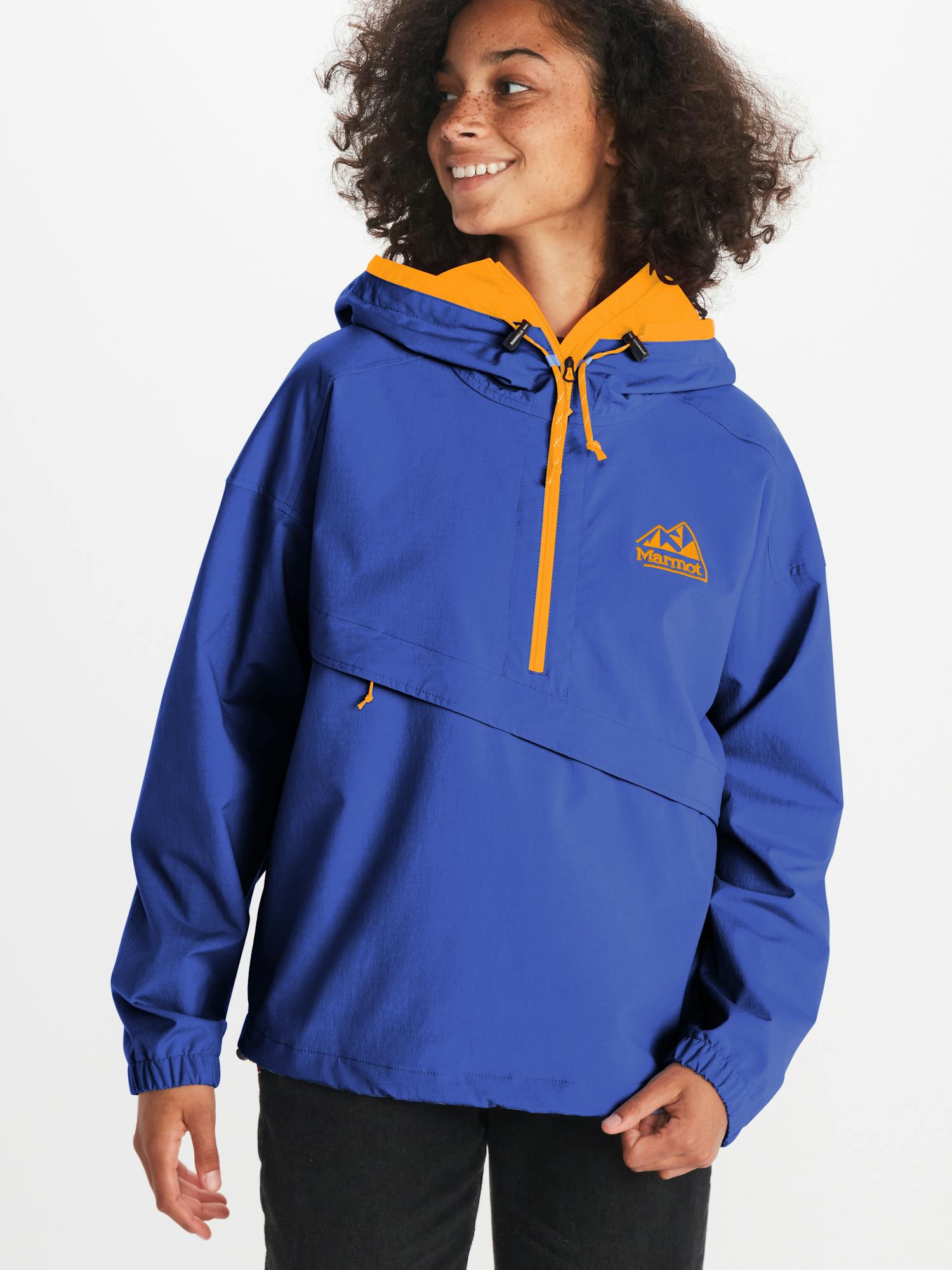 Marmot Women's '96 Active Anorak Jacket In Trail Blue/Golden Sun Size: Small