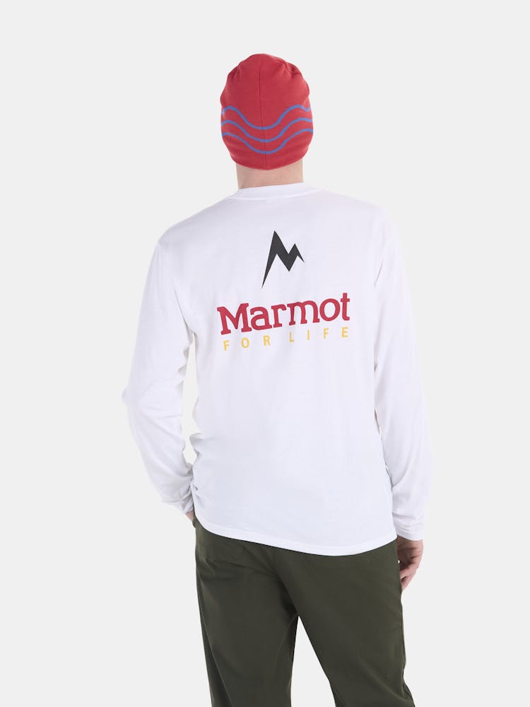 Men's Marmot For Life Long-Sleeve T-Shirt In White Size: XL