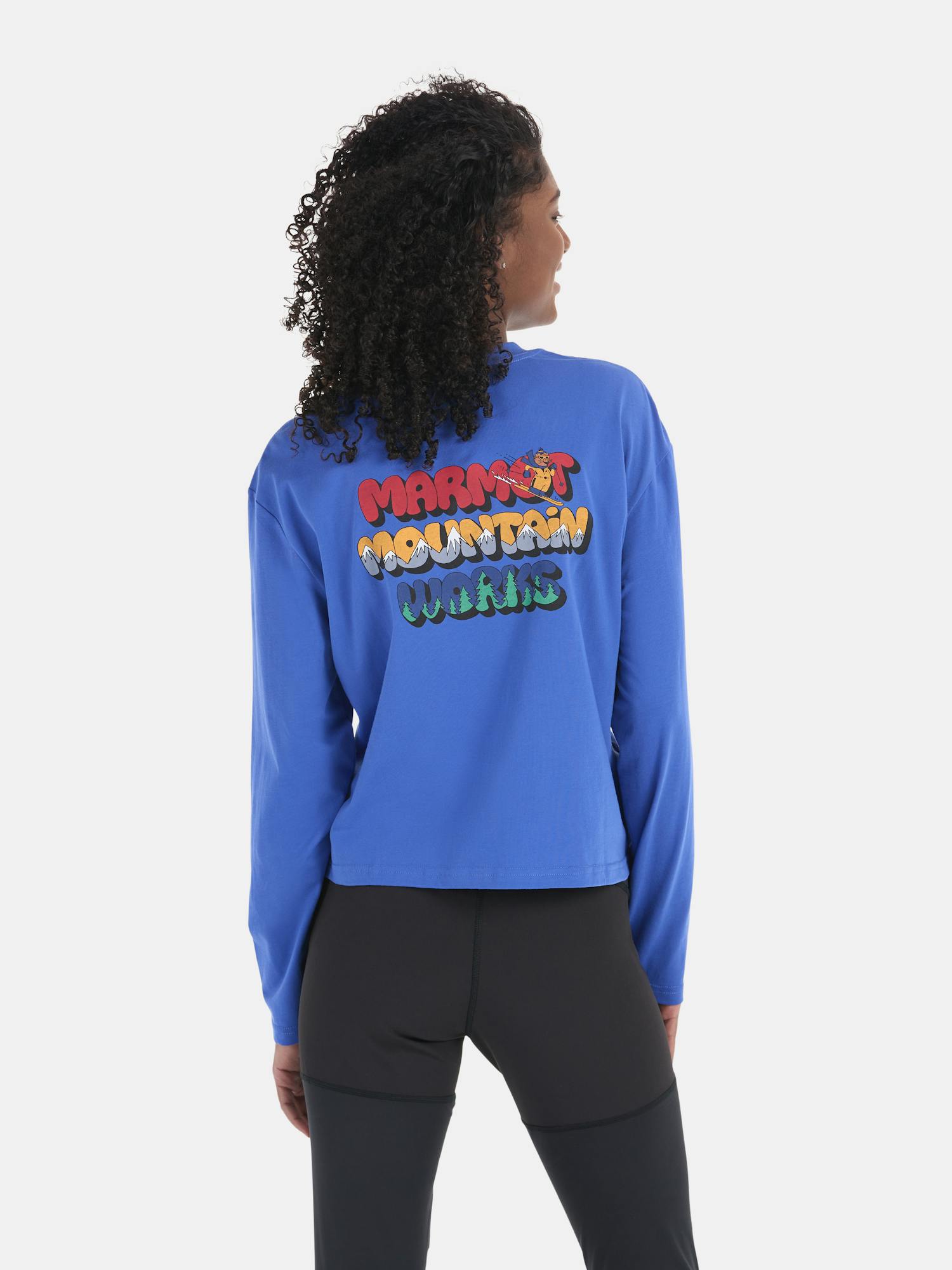 Marmot Women's Downhill Marty Boxy Long-Sleeve T-Shirt Jacket In Trail Blue Size: Small