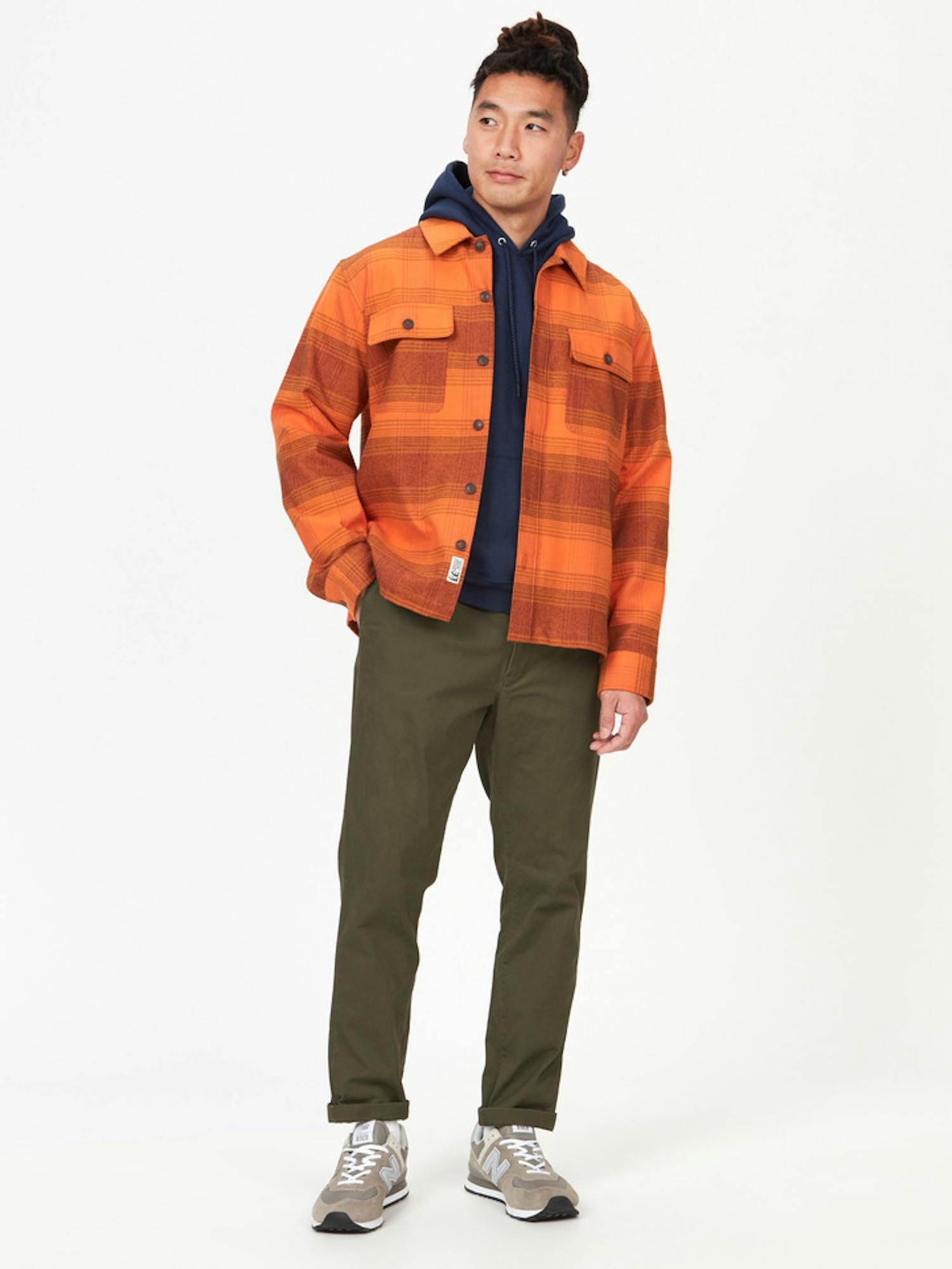 Marmot Men's Incline Heavyweight Flannel Shirt In Tangelo Size: Small