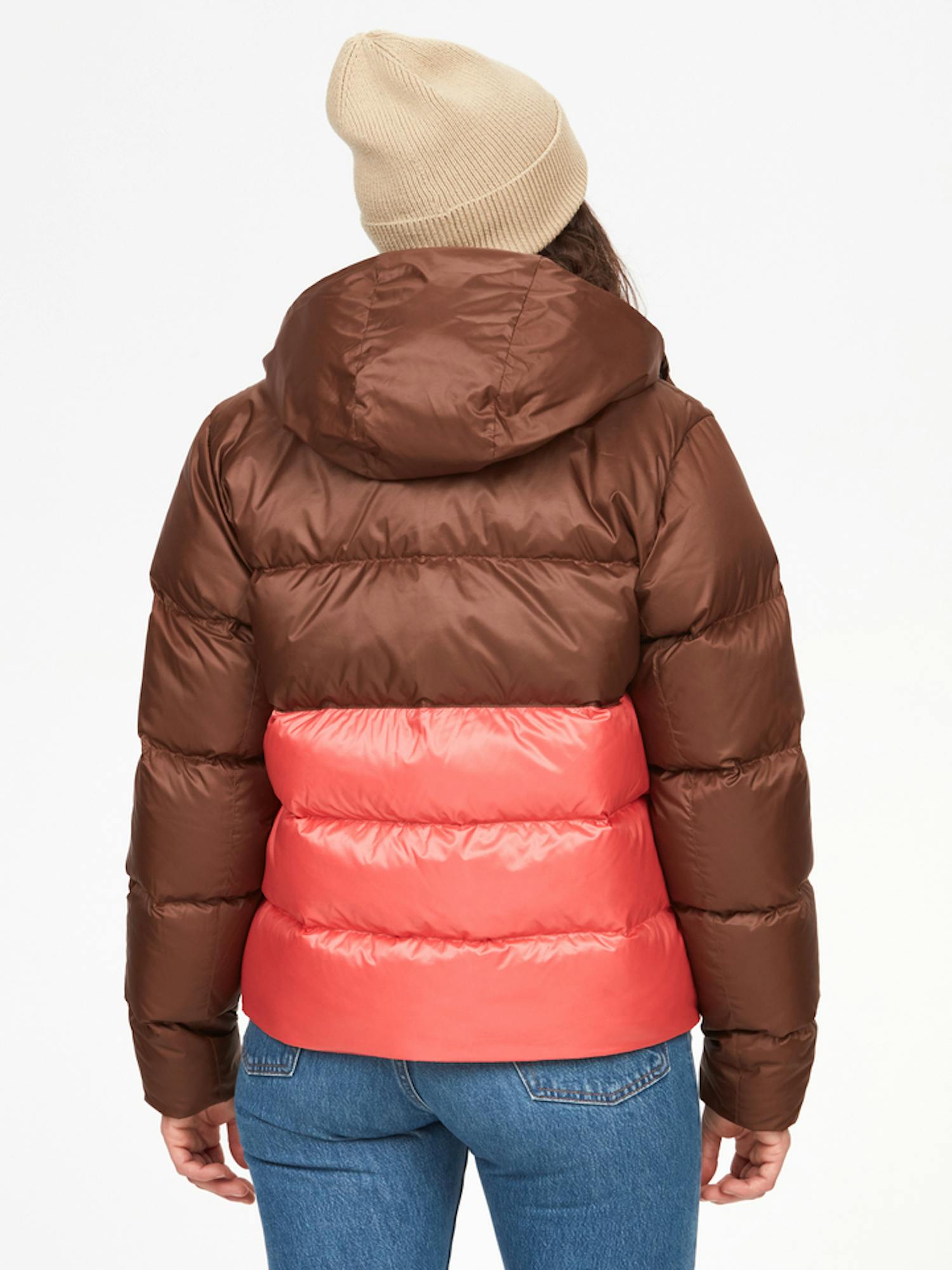 Marmot Women's Guides Down Hoody (2023) In Pinecone/Grapefruit Size: Large