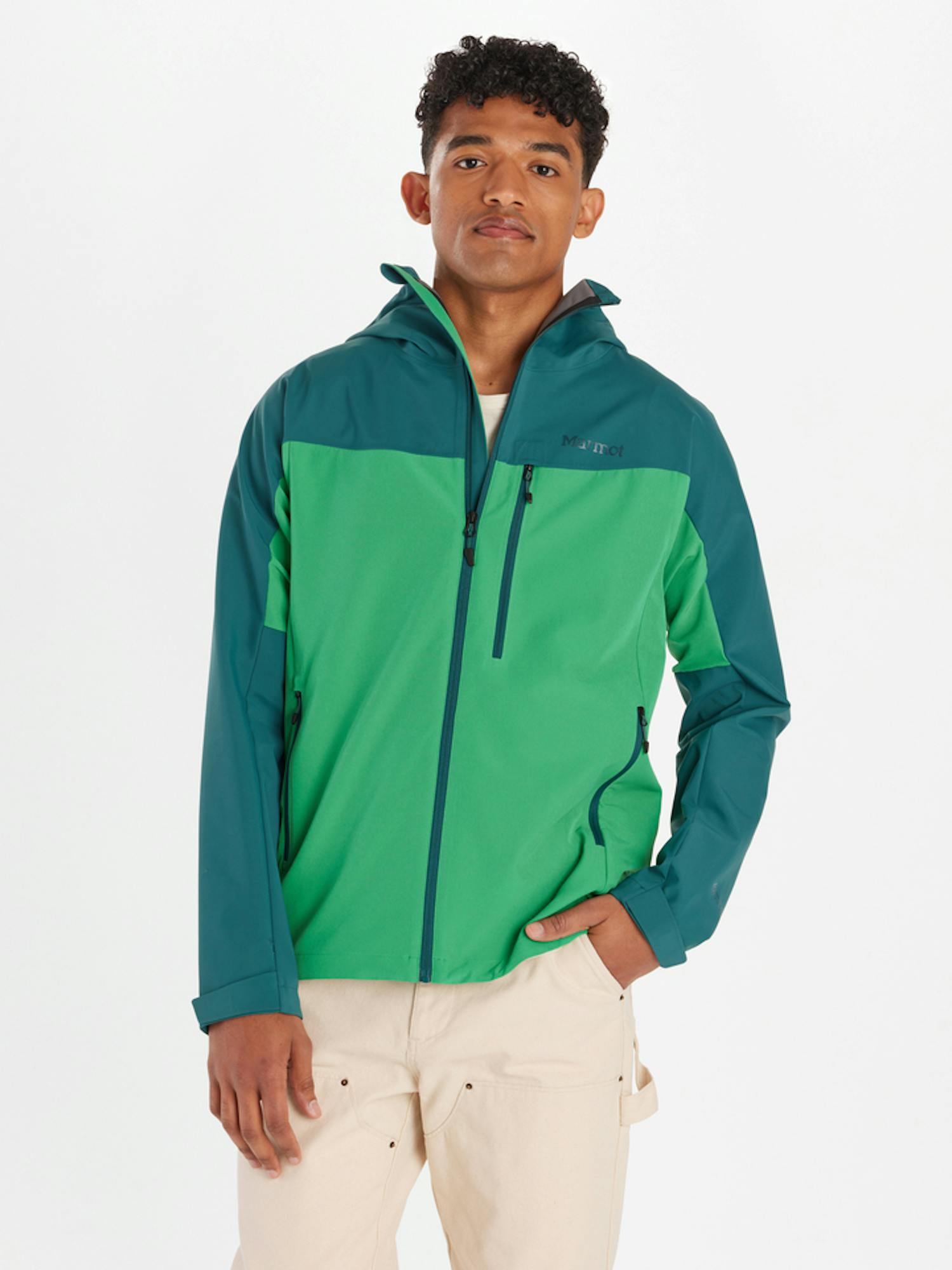 Marmot Men's ROM GORE-TEX® Infinium™ Hoody In Dark Jungle/Clover Size: XL