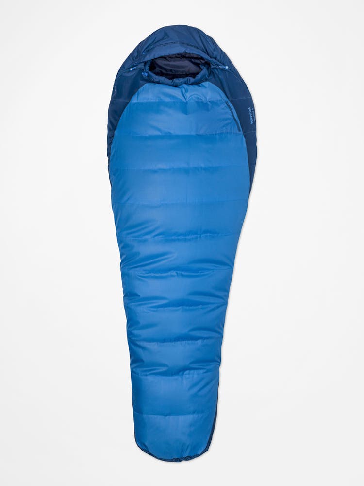 Marmot Trestles 15° Sleeping Bag - Long In Cobalt Blue/Blue Night Size: Right Zipper