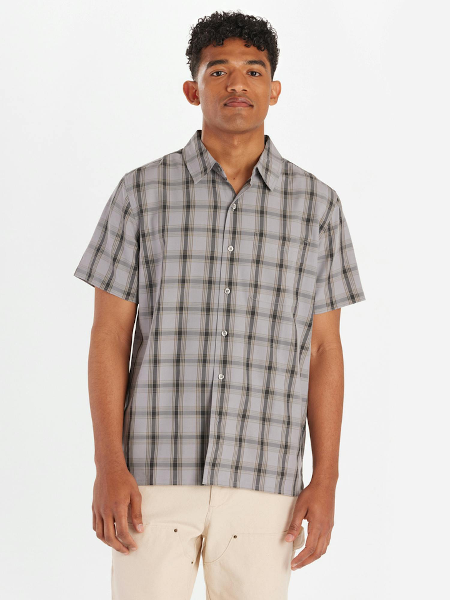 Marmot Men's Eldridge Novelty Classic Short Sleeve In Sleet Oliver Plaid Size: Medium