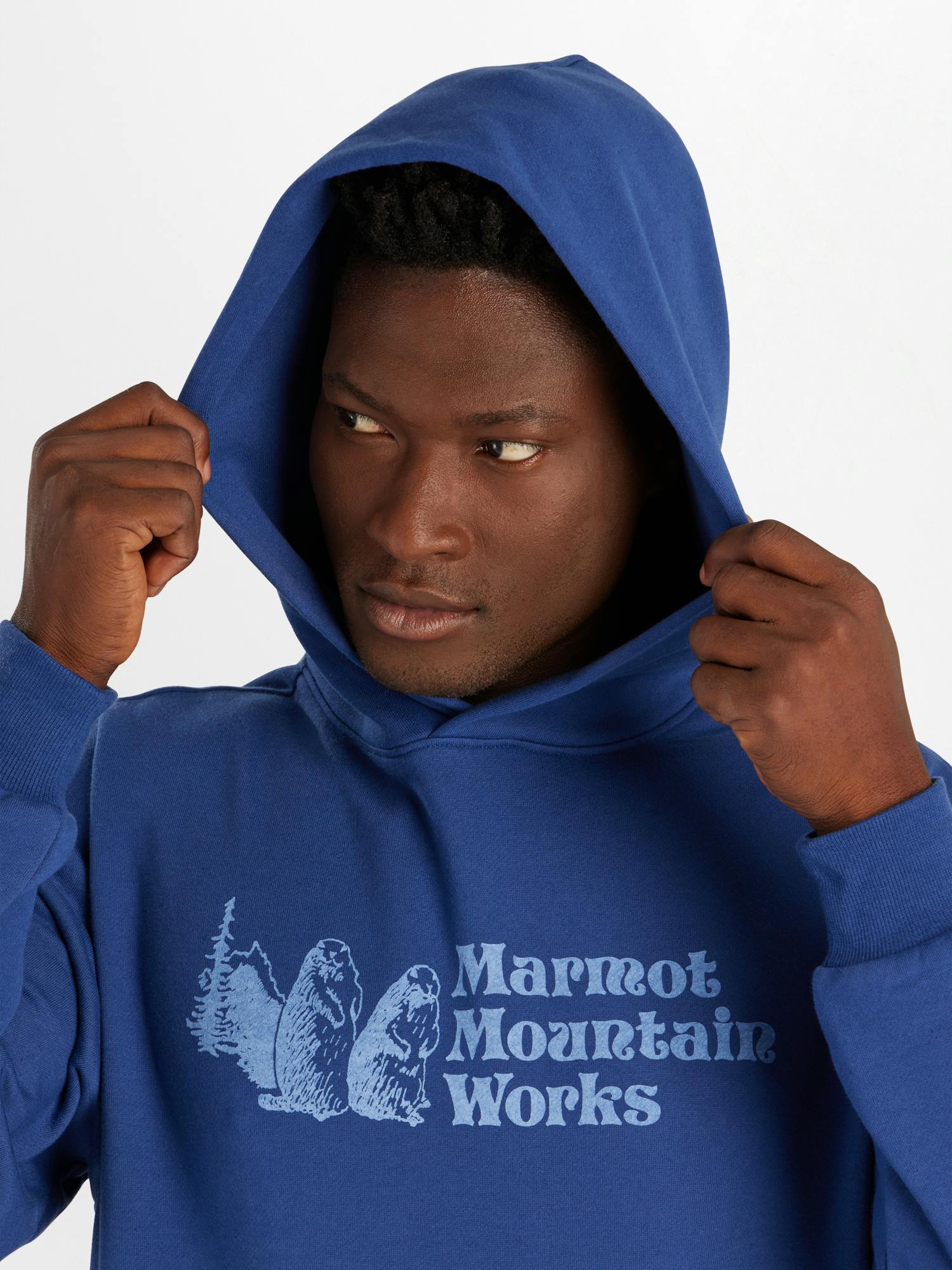 Men's Marmot Mountain Works Hoody In Twilight Blue Size: XL