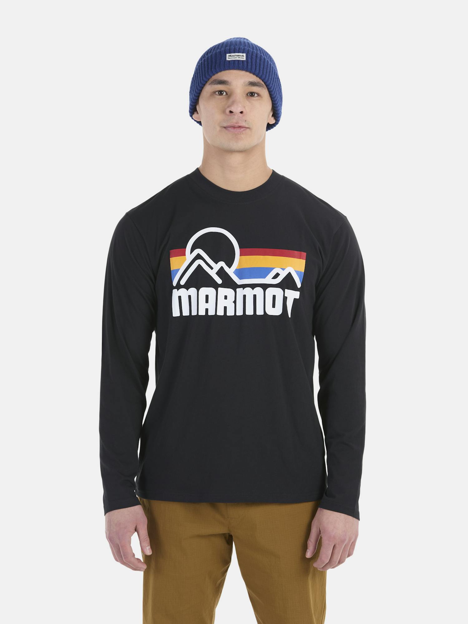 Marmot Men's Coastal Long-Sleeve T-Shirt In Black/Multi Size: Medium