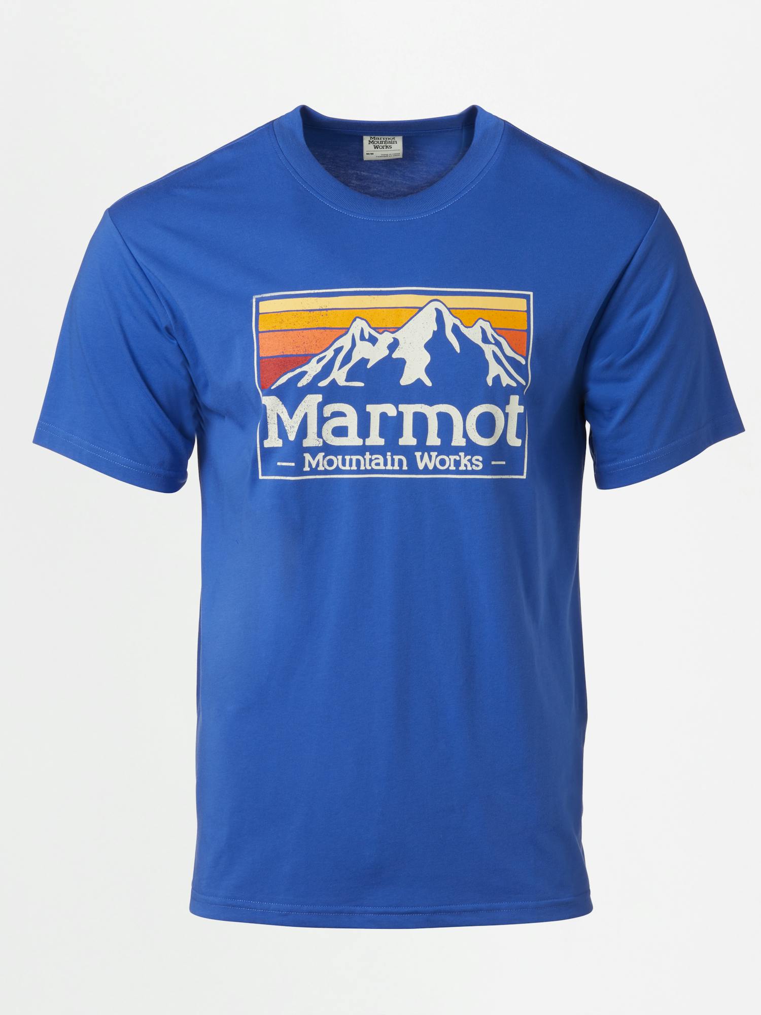 Men's Marmot Mountain Works Gradient Short-Sleeve T-Shirt Jacket In Trail Blue Size: Medium