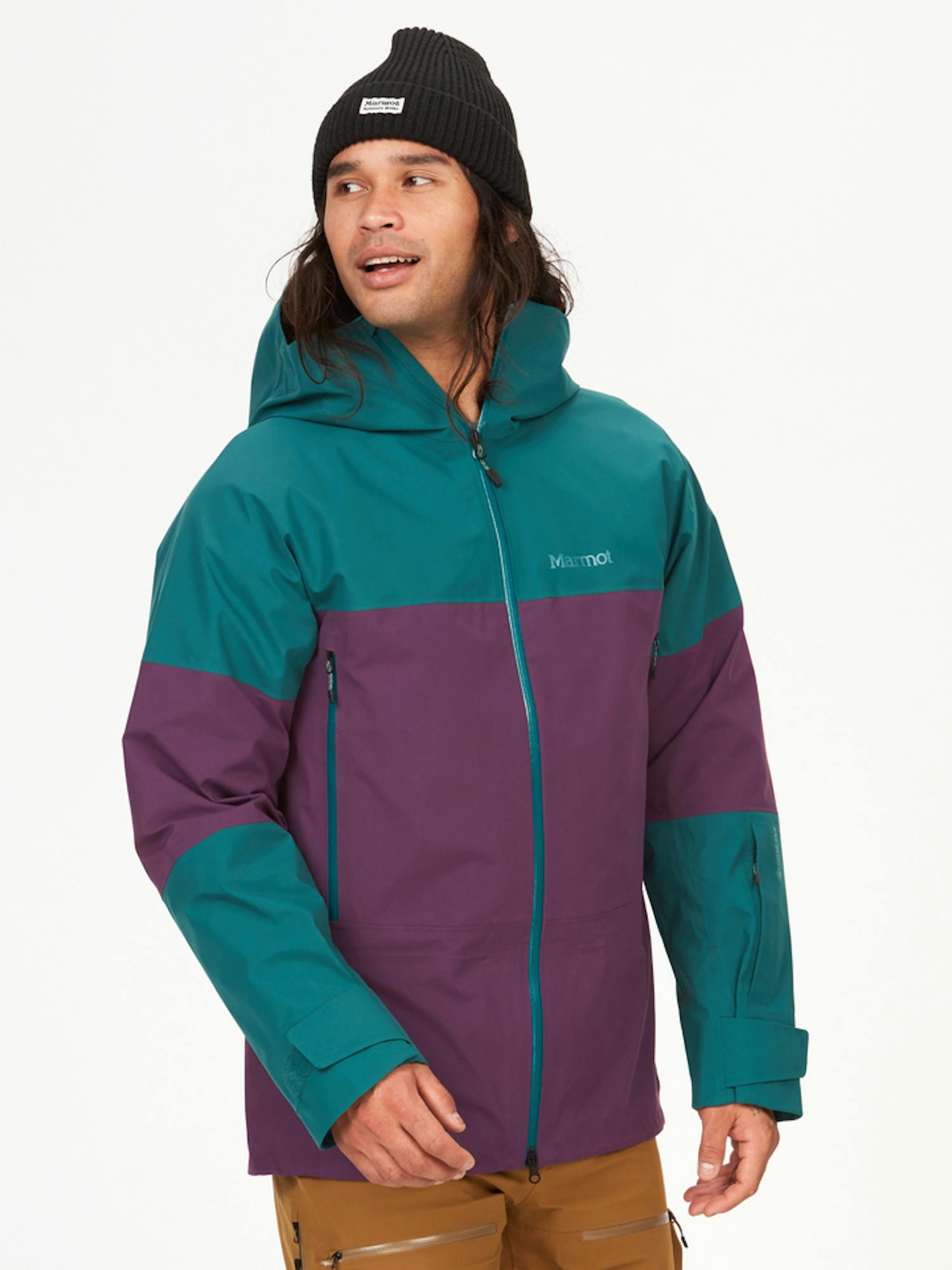 Marmot Men's GORE-TEX® Orion Jacket In Dark Jungle/Purple Fig Size: Large