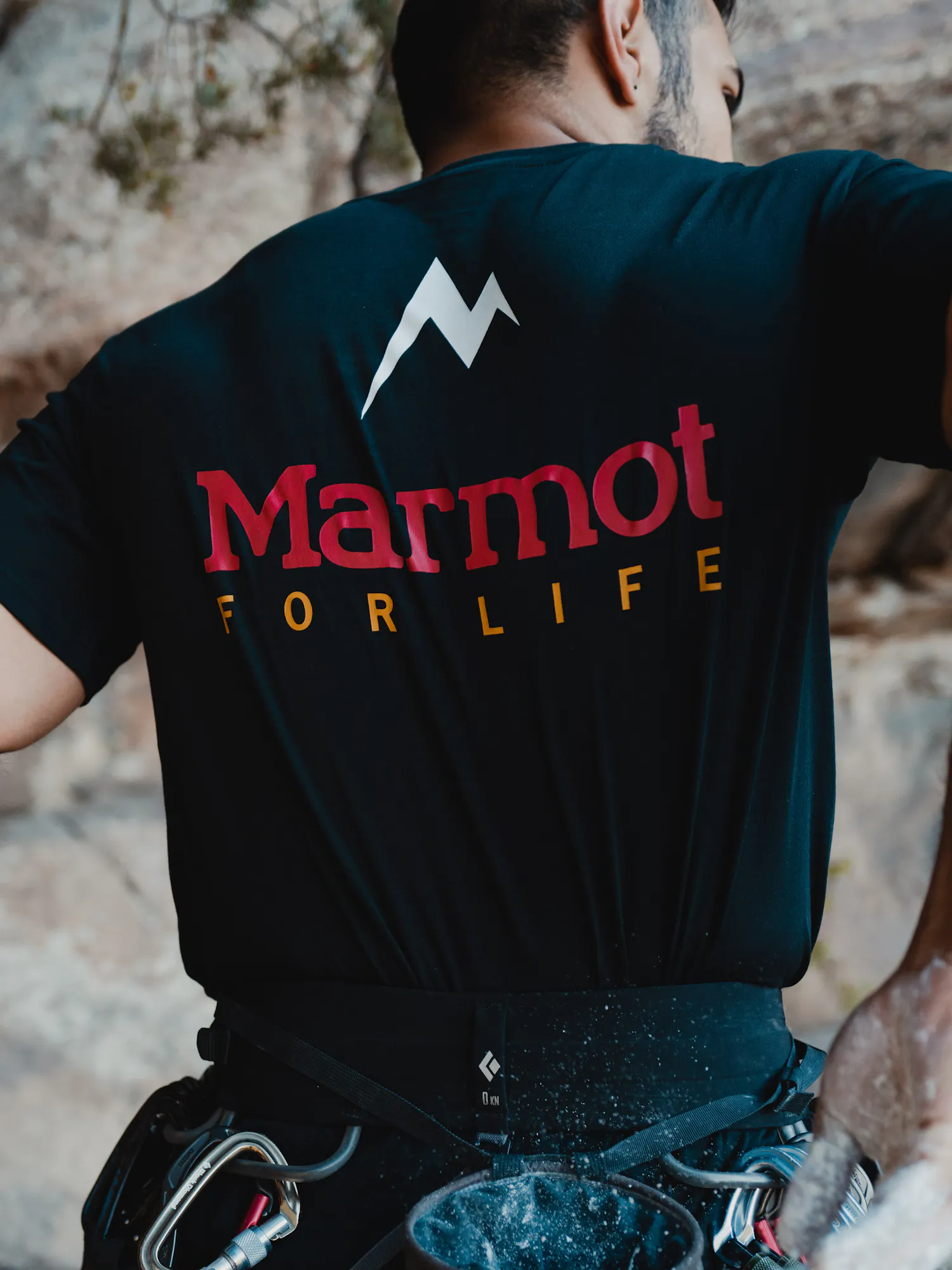 Marmot Men's For Life Short-Sleeve T-Shirt (Spring 2025) in Black | Cotton