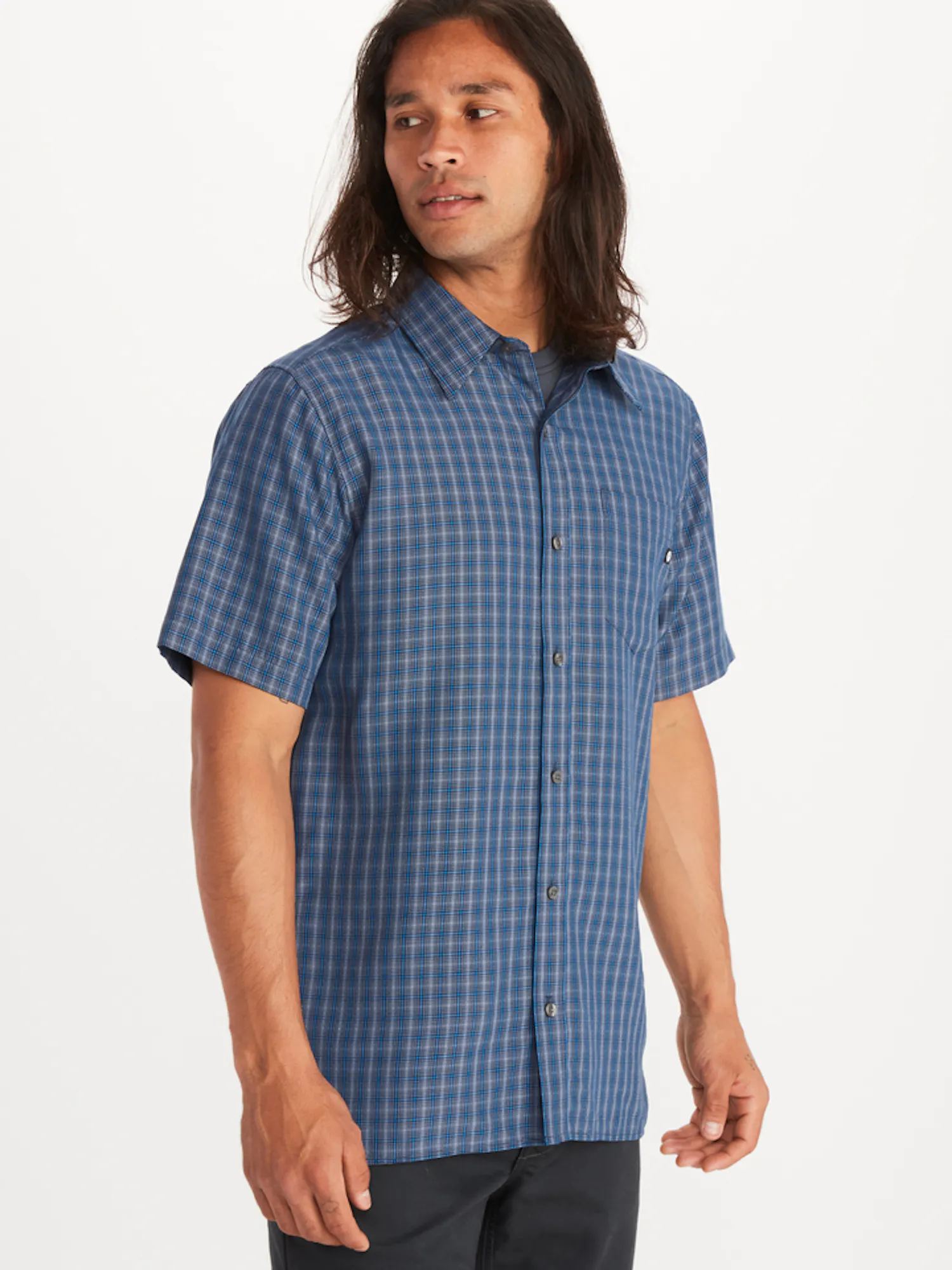 Marmot Men's Eldridge Short-Sleeve Shirt in Arctic Navy