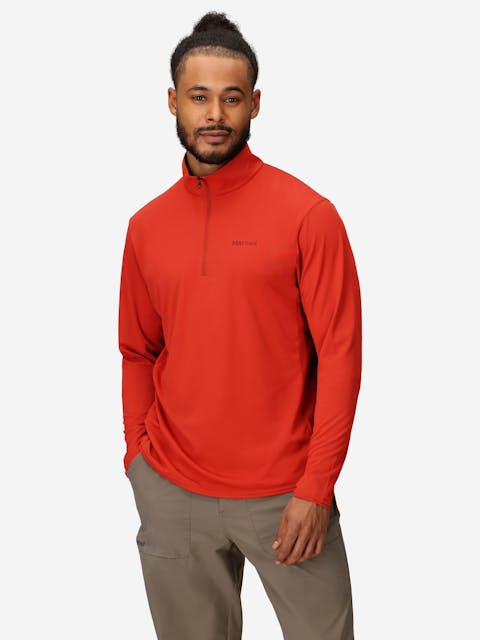 Marmot レッド フルジッパーウェア Men's AirExchange UPF 50 1/4-Zip | Marmot