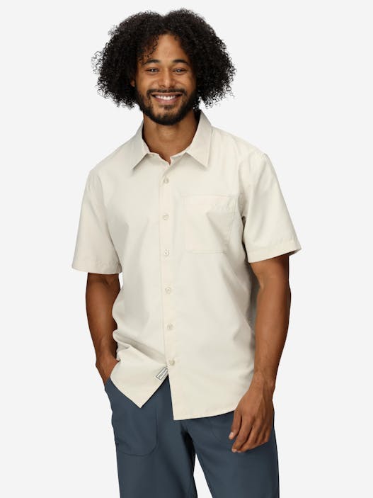 Men's AirExchange UPF 40 Short-Sleeve Collared Shirt