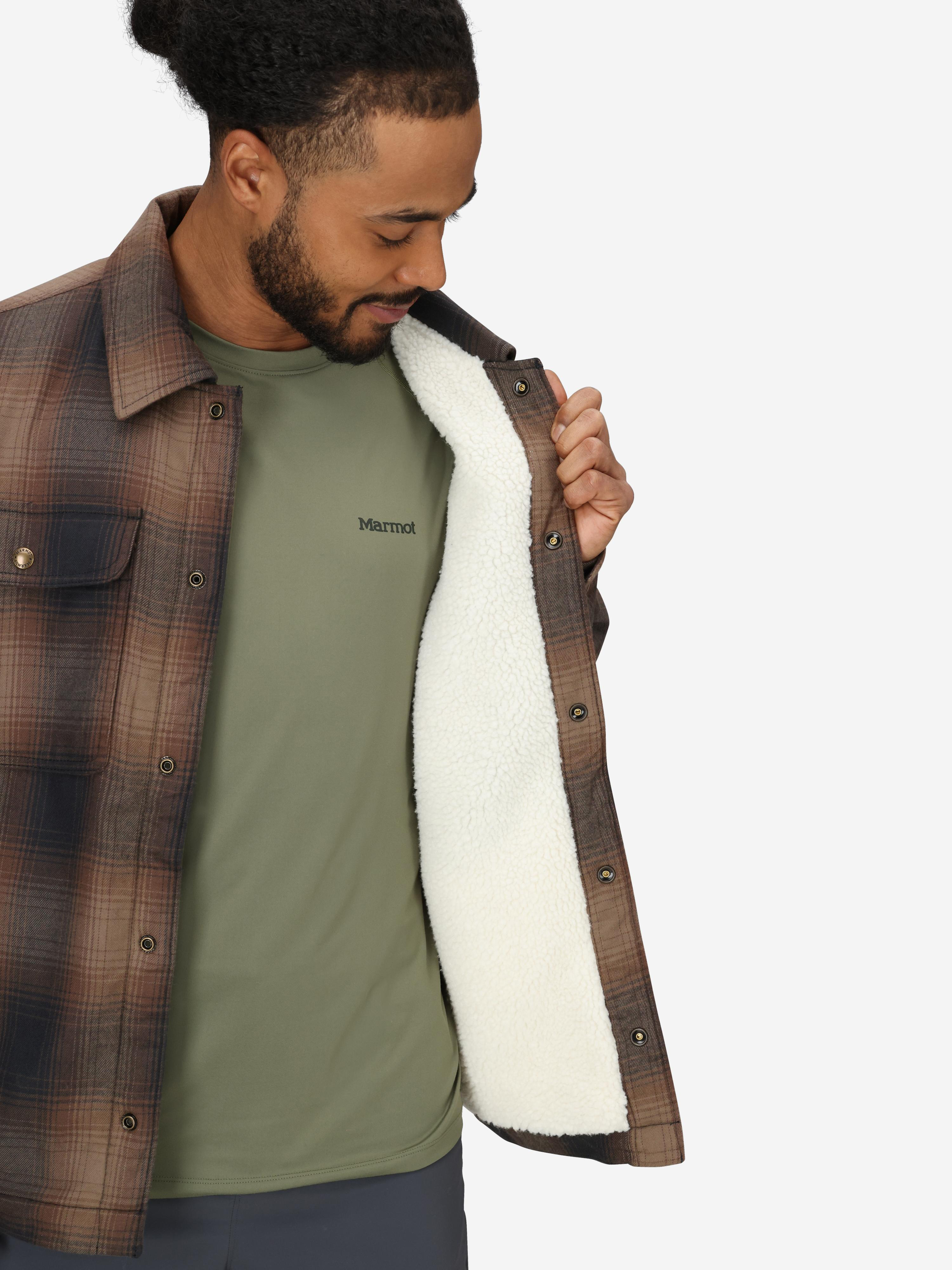 Men's Ridgefield Sherpa-Lined Flannel Shirt Jacket | Marmot