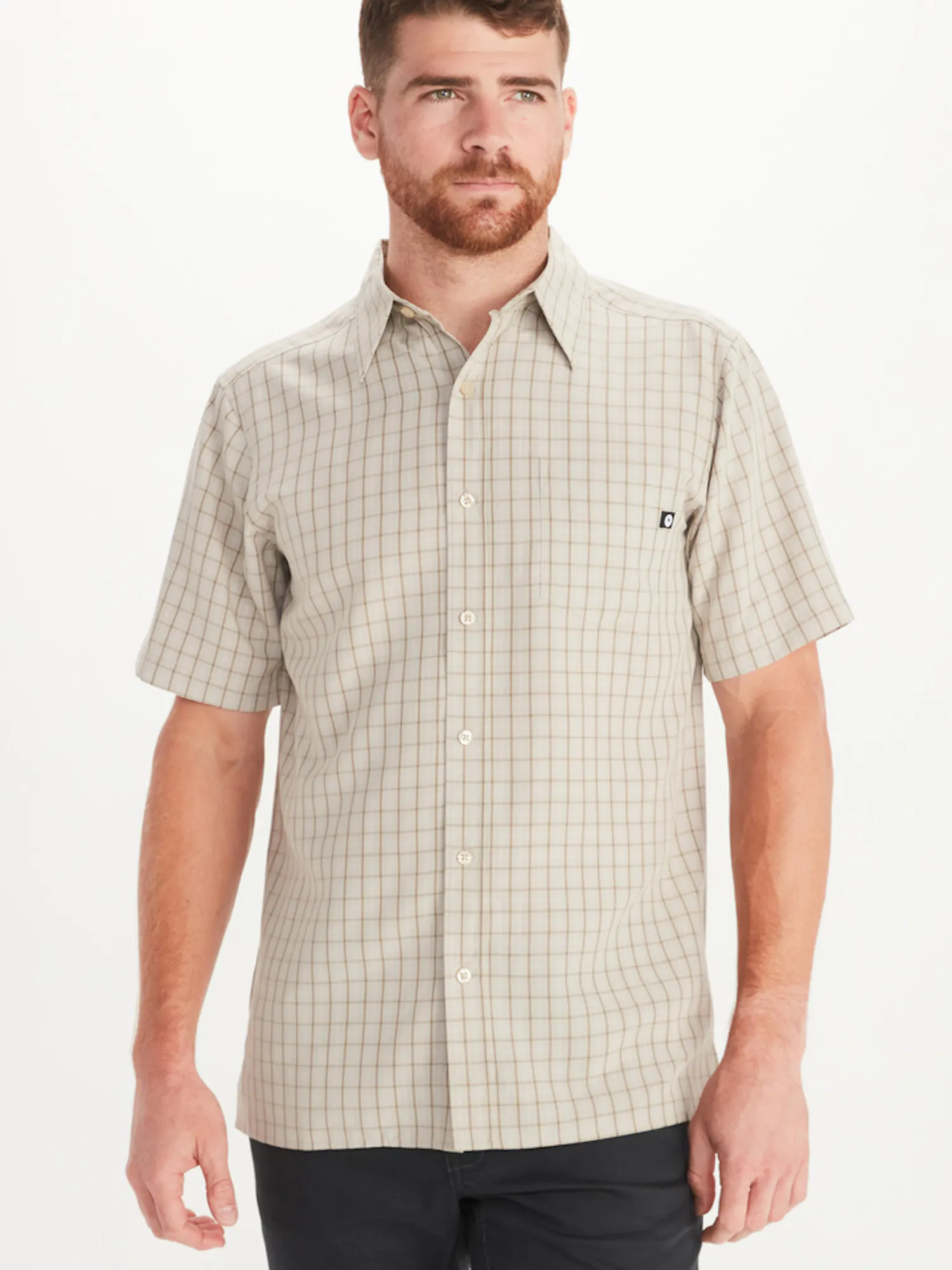 Marmot Men's Eldridge Short-Sleeve Shirt in Sandbar