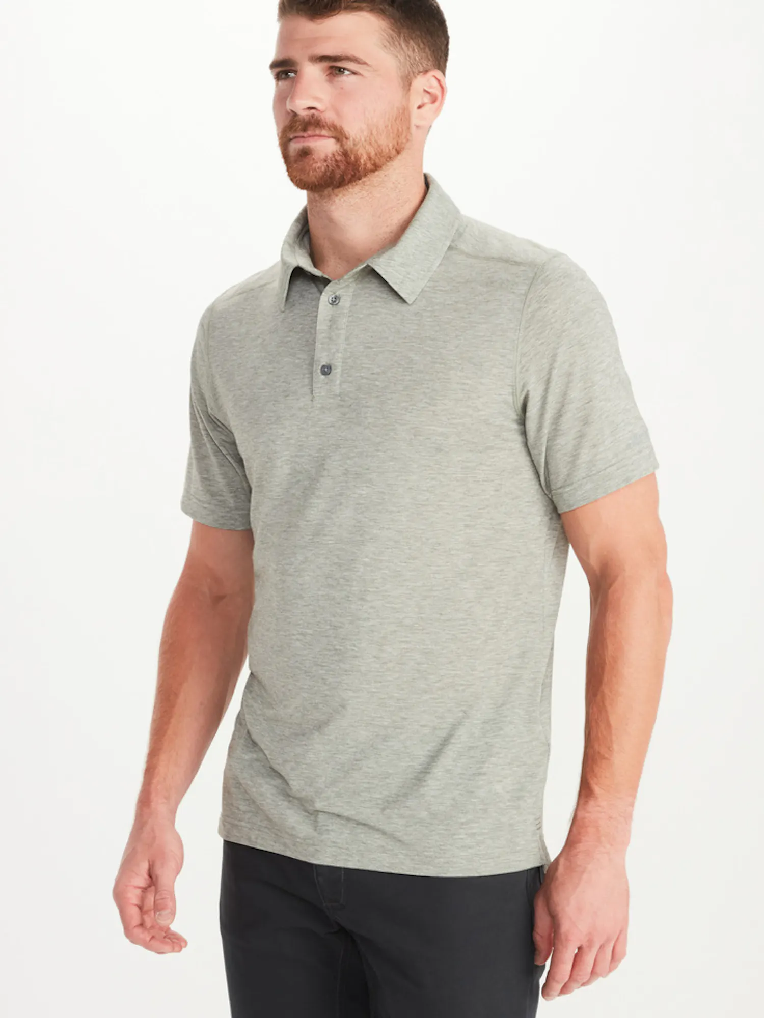Marmot Men's Wallace Short-Sleeve Polo Shirt in Nori Heather