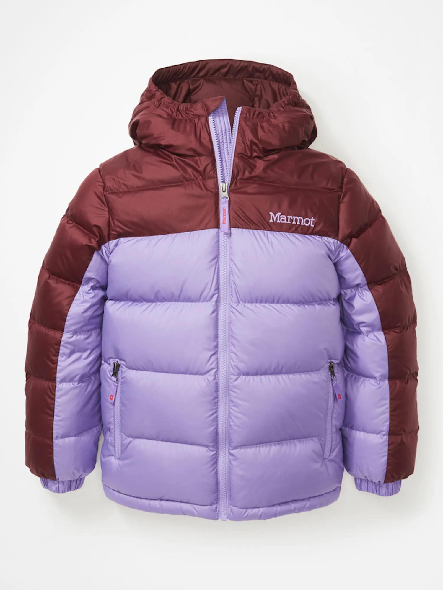 Marmot Kids' Guides Down Hoody in Paisley Purple/Port Royal