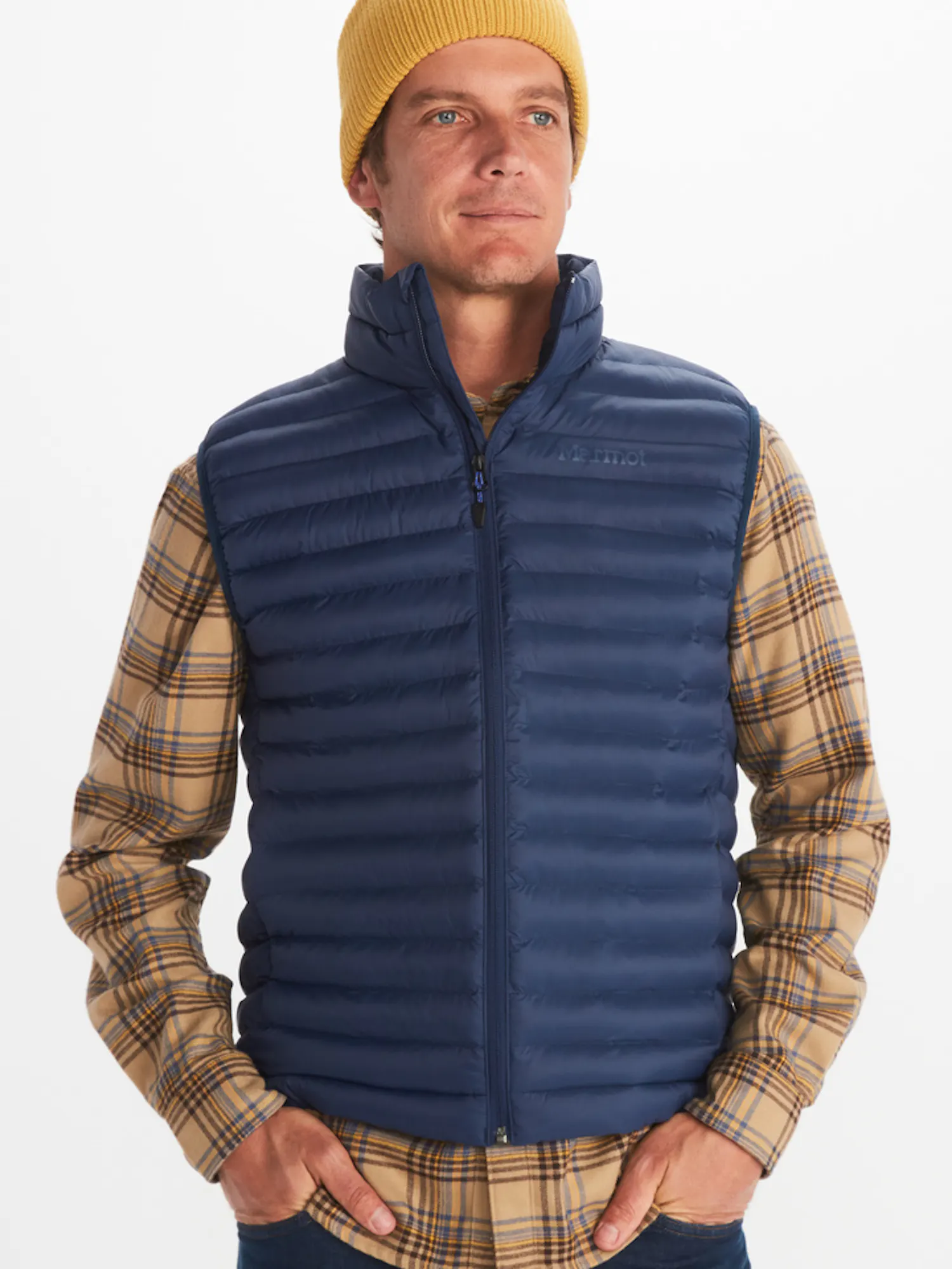 Marmot Men's Echo Featherless Vest in Arctic Navy