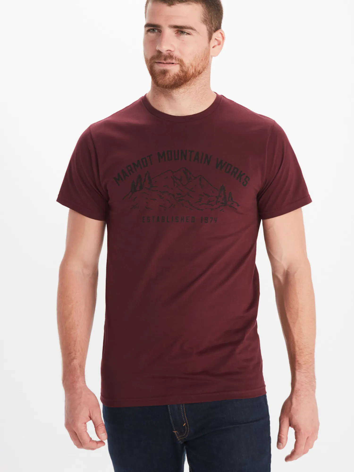 Marmot Men's Mountain Works Short-Sleeve T-Shirt in Port Royal | Cotton